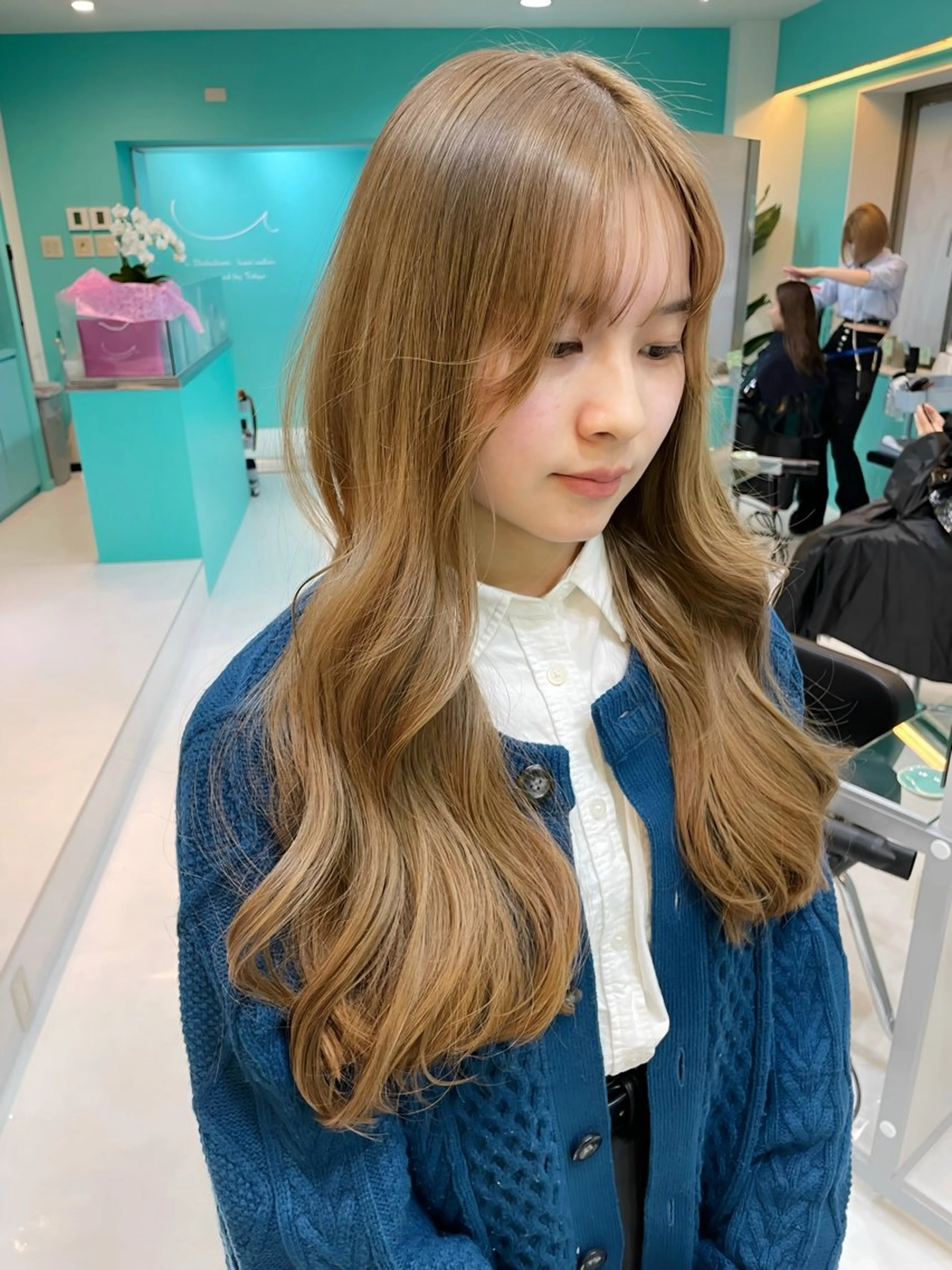 ロング カラー ブリーチ ロング トリートメント カット ヘアカラー 💫ダブルカラー💫 池袋西口・泡渕✂️のヘアスタイル