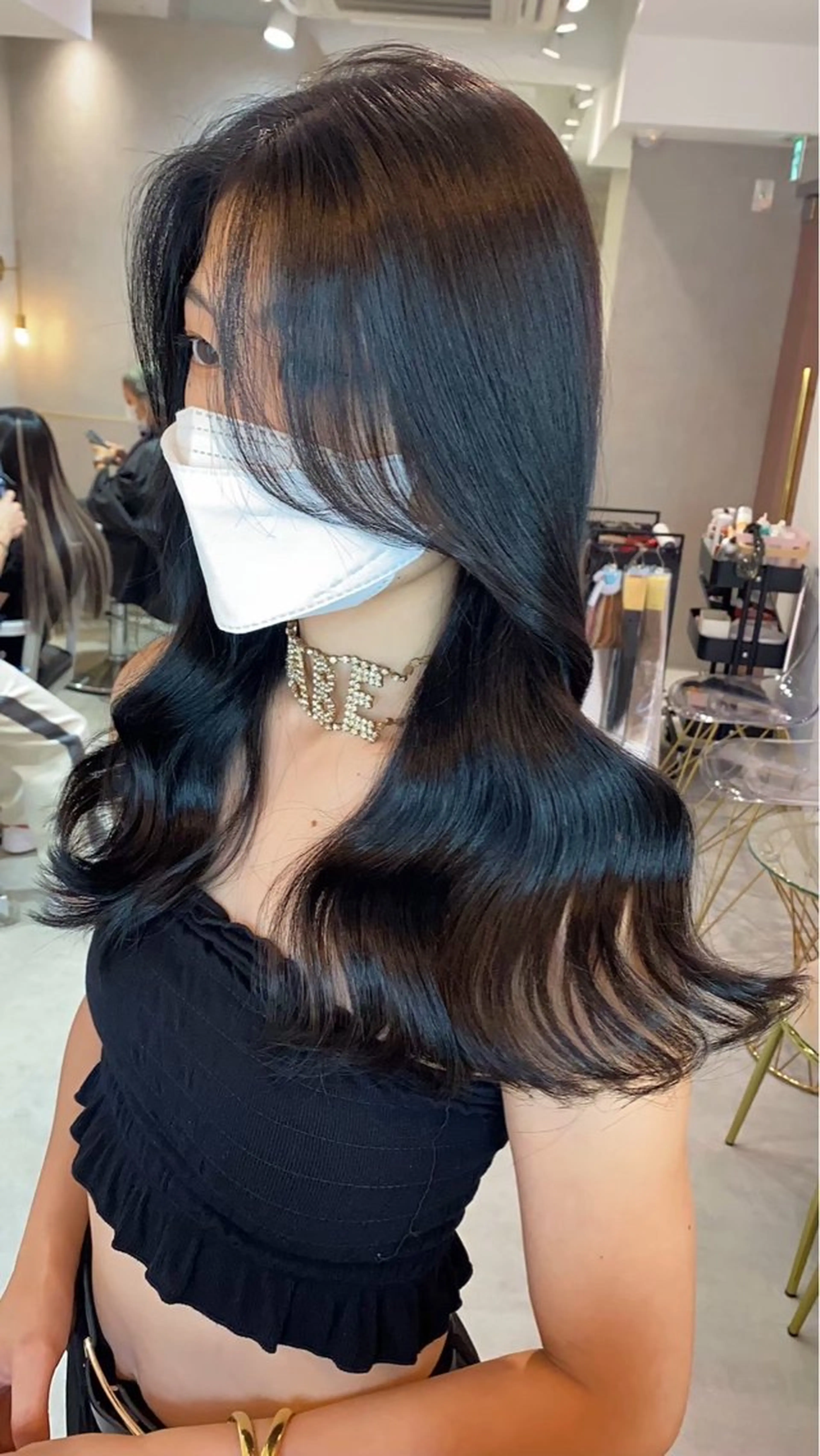 ロング カラー ヘアアレンジ ひより🩷韓国ヘアー _髪質改善カラーのヘアスタイル