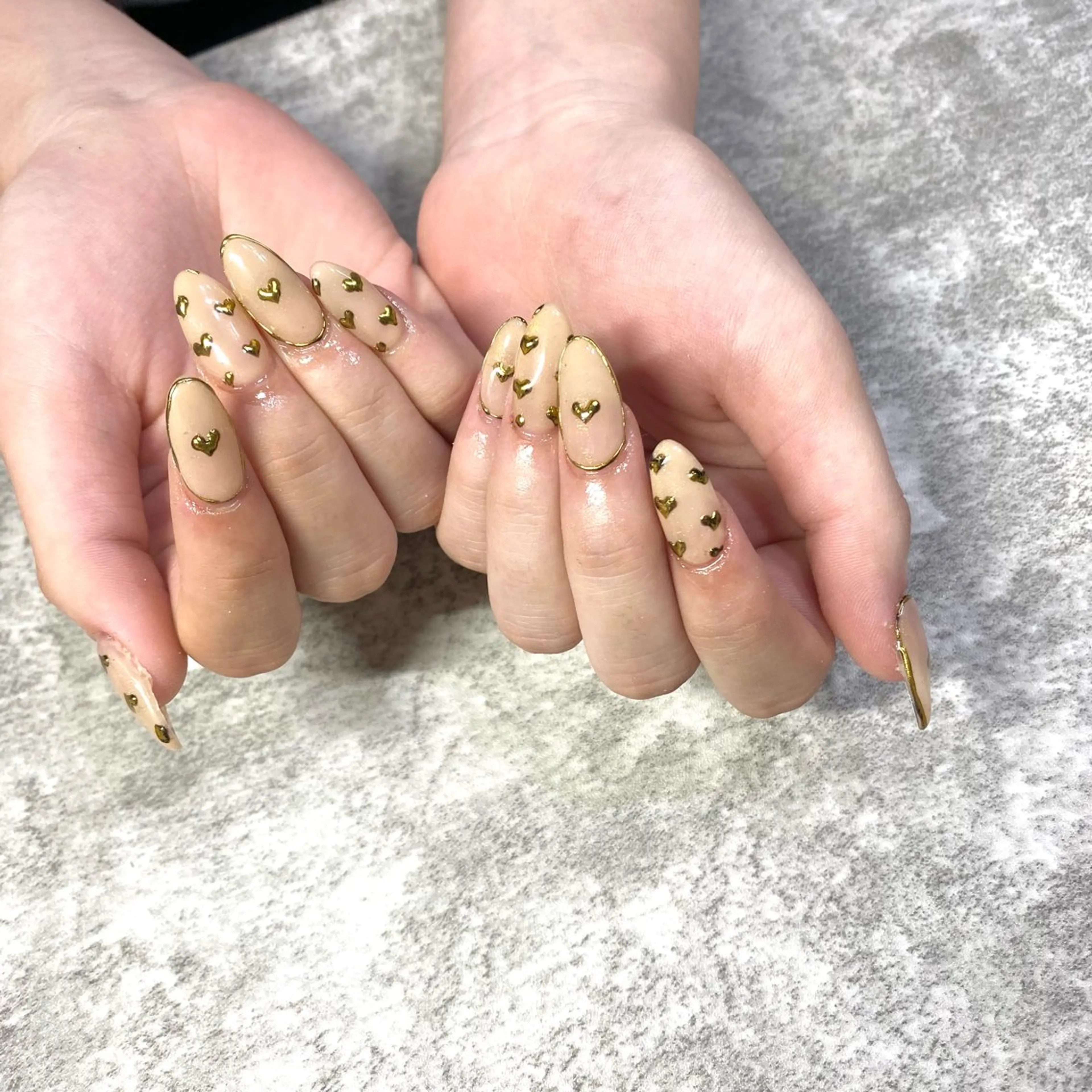 ネイル ハート ミラーネイル ハンドネイル ★Rinail... .のネイルデザイン
