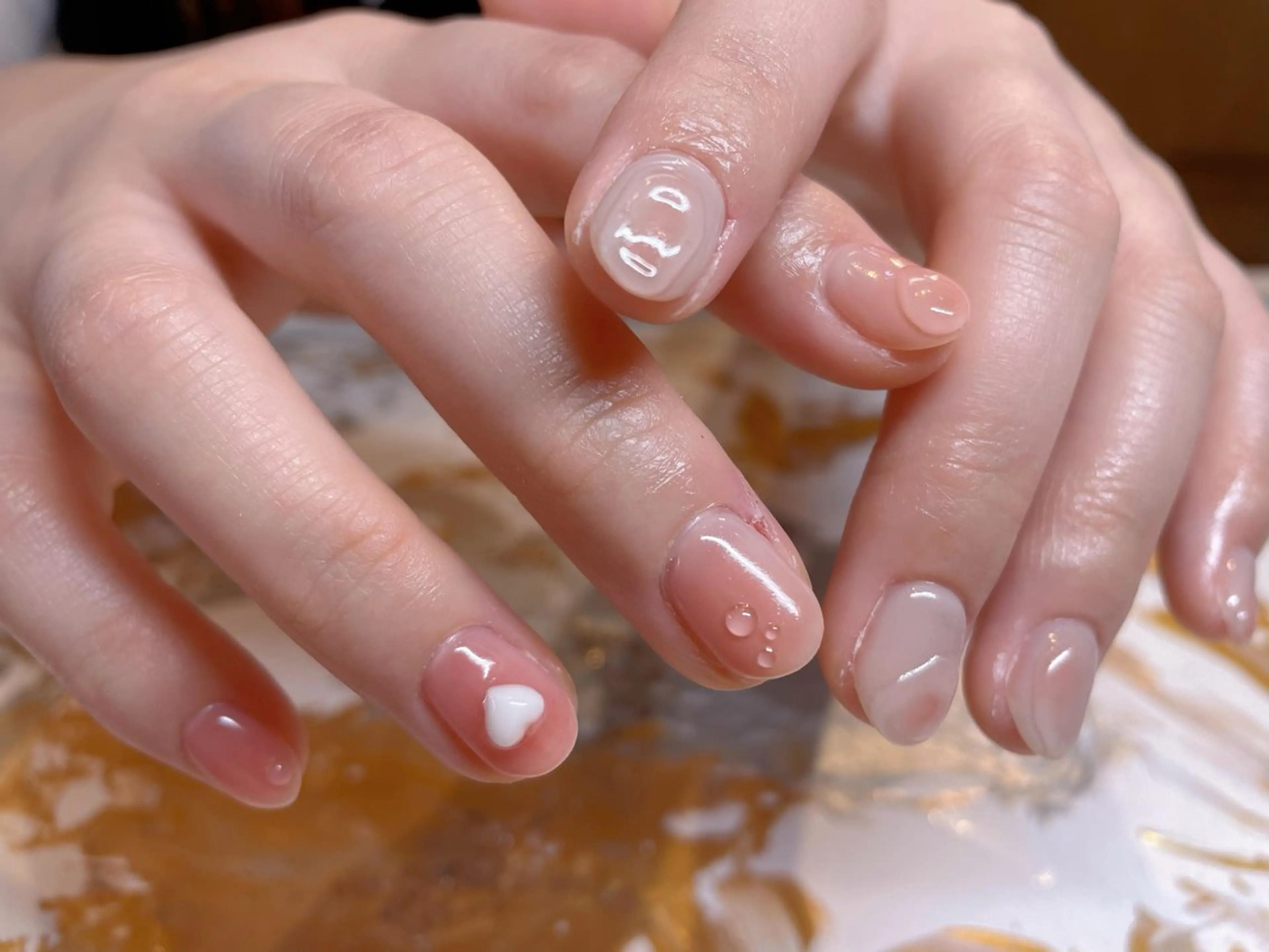 ネイル ニュアンスネイル ハンドネイル ネイリスト ❄️ユキ(店長)❄️のネイルデザイン