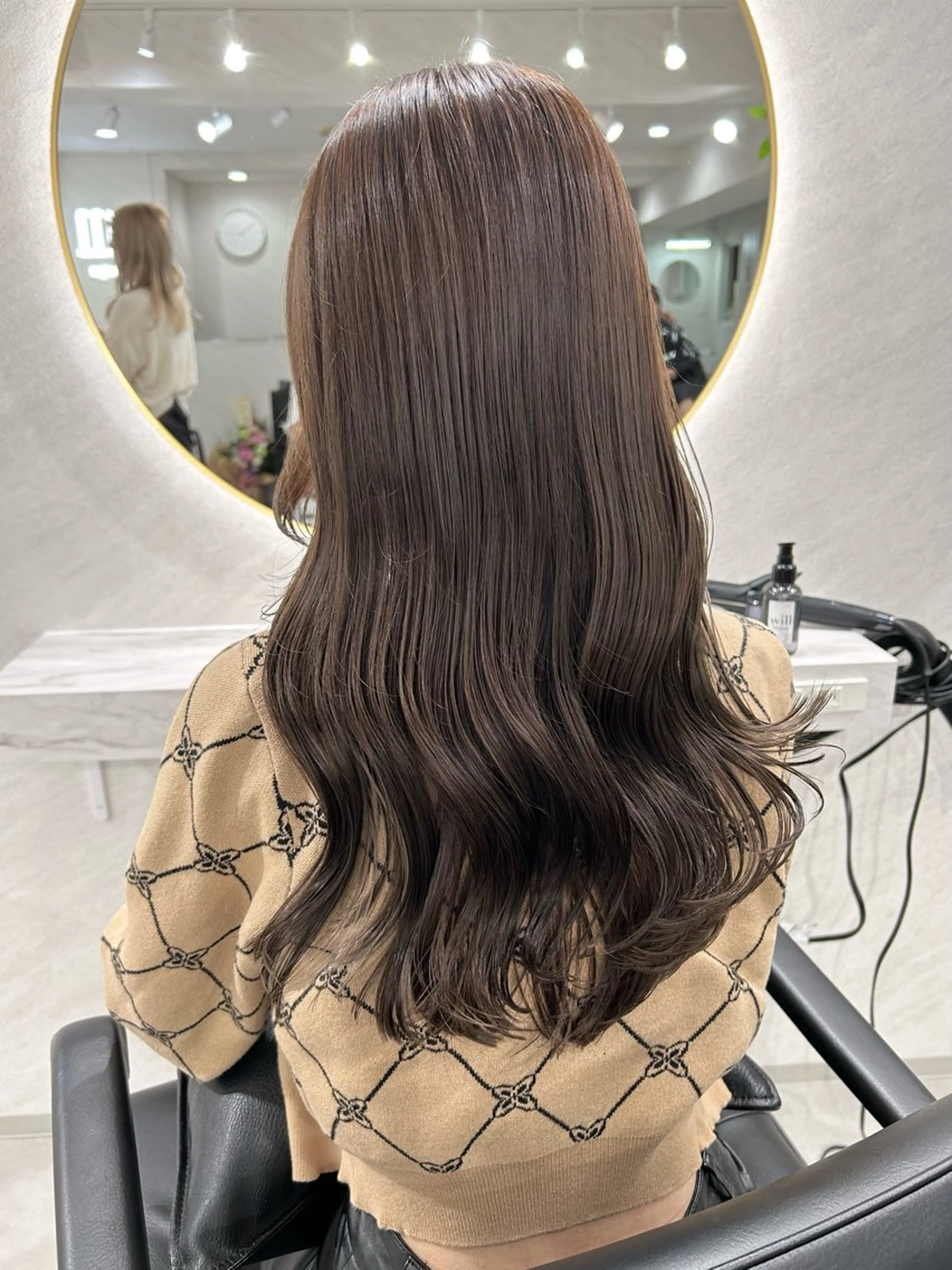 ロング カラー カット ヘアカラー トリートメント 髪質改善will hairdesignのヘアスタイル