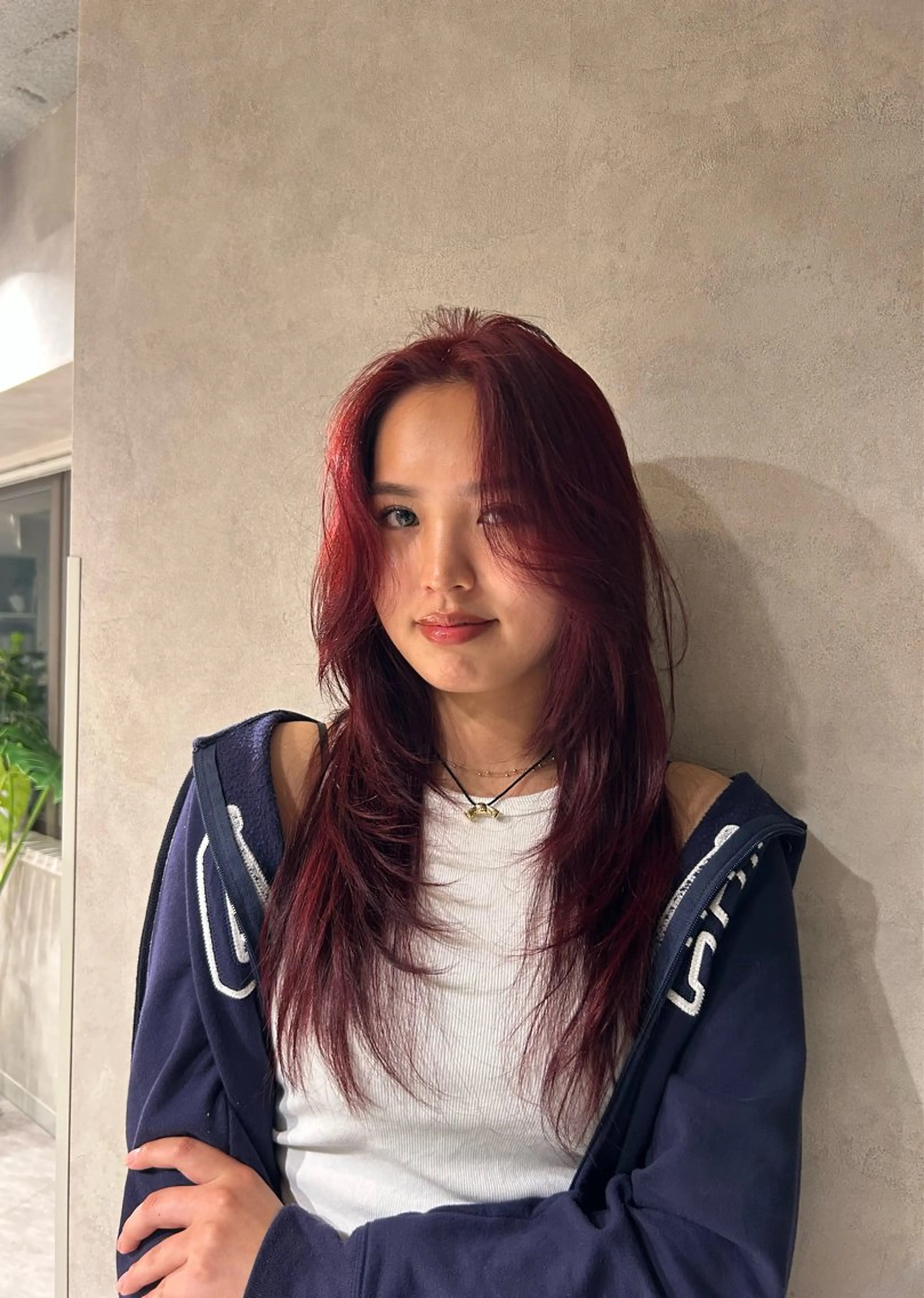 ロング カラー ダブルカラー ヘアカラー ayano🍒パーマ 暖色カラーのヘアスタイル