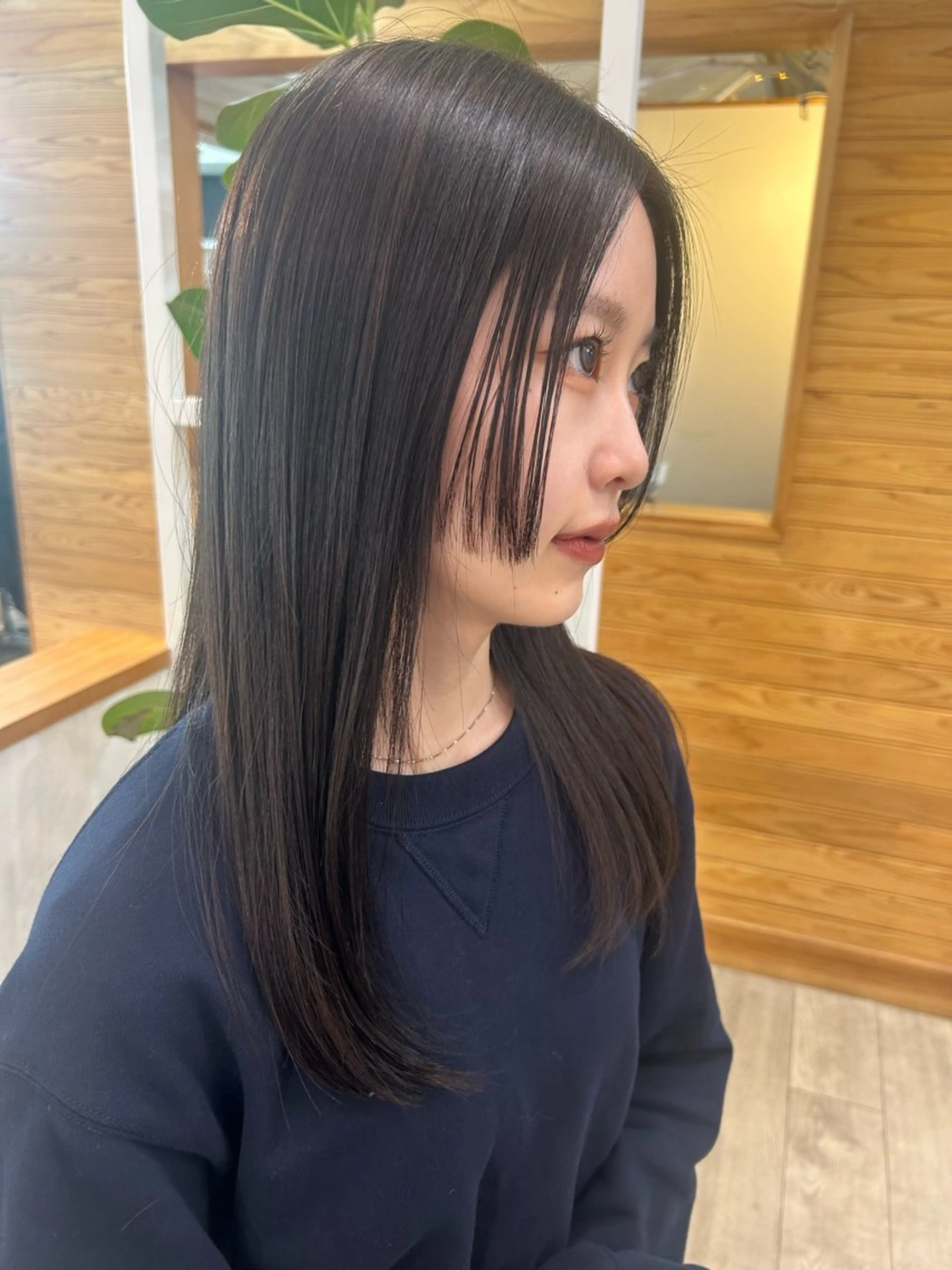 セミロング カラー 姫カット VISUALIST所属・小倉/レイヤー/ 顔周りカット/naoのヘアスタイル