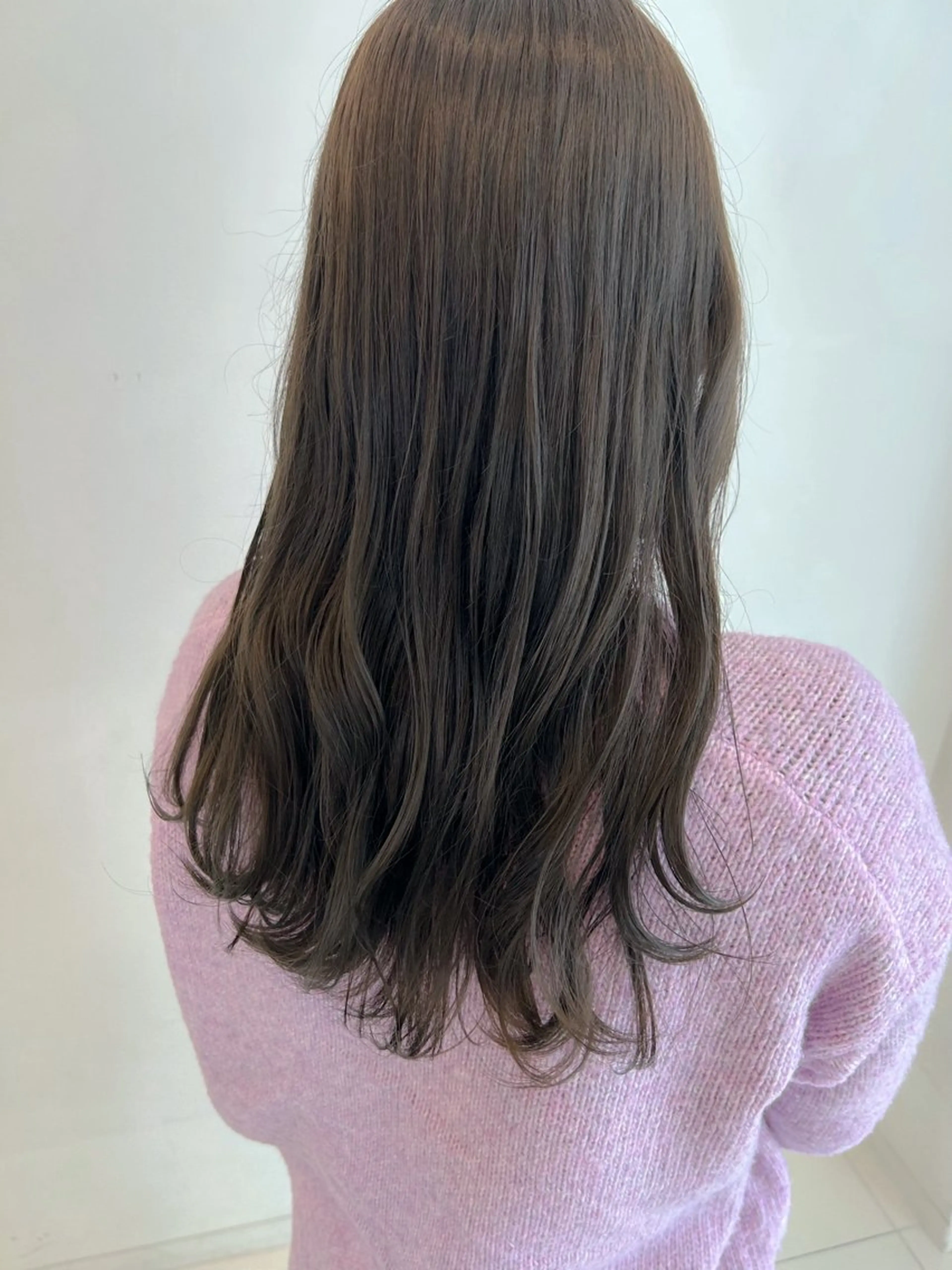 セミロング カラー ヘアアレンジ ヘアカラー トリートメント fumika🎀 韓国ヘア×ベージュのヘアスタイル