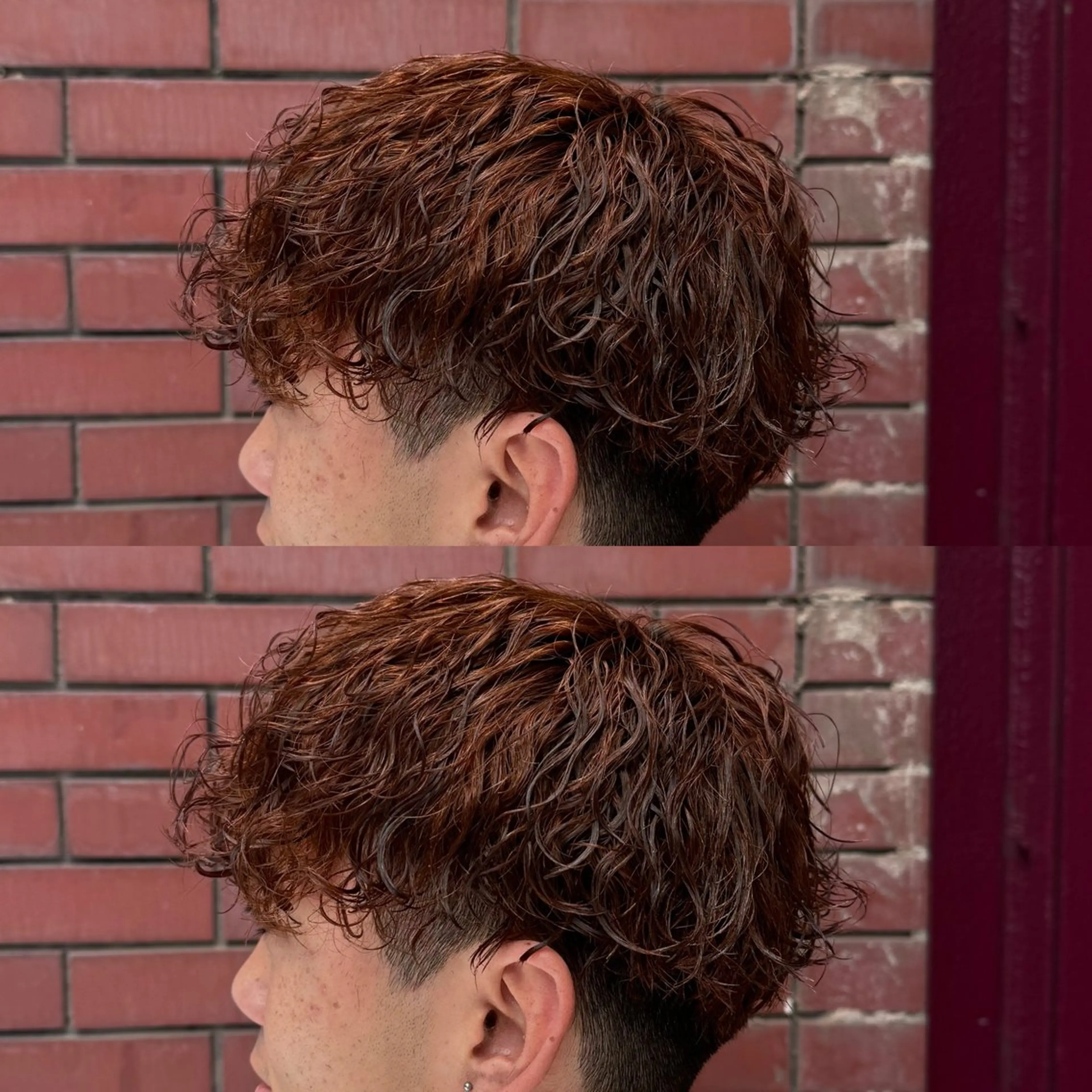 ショート パーマ メンズ メンズパーマ 波巻きパーマ 柏メンズカットパーマ NO.1タイチのヘアスタイル