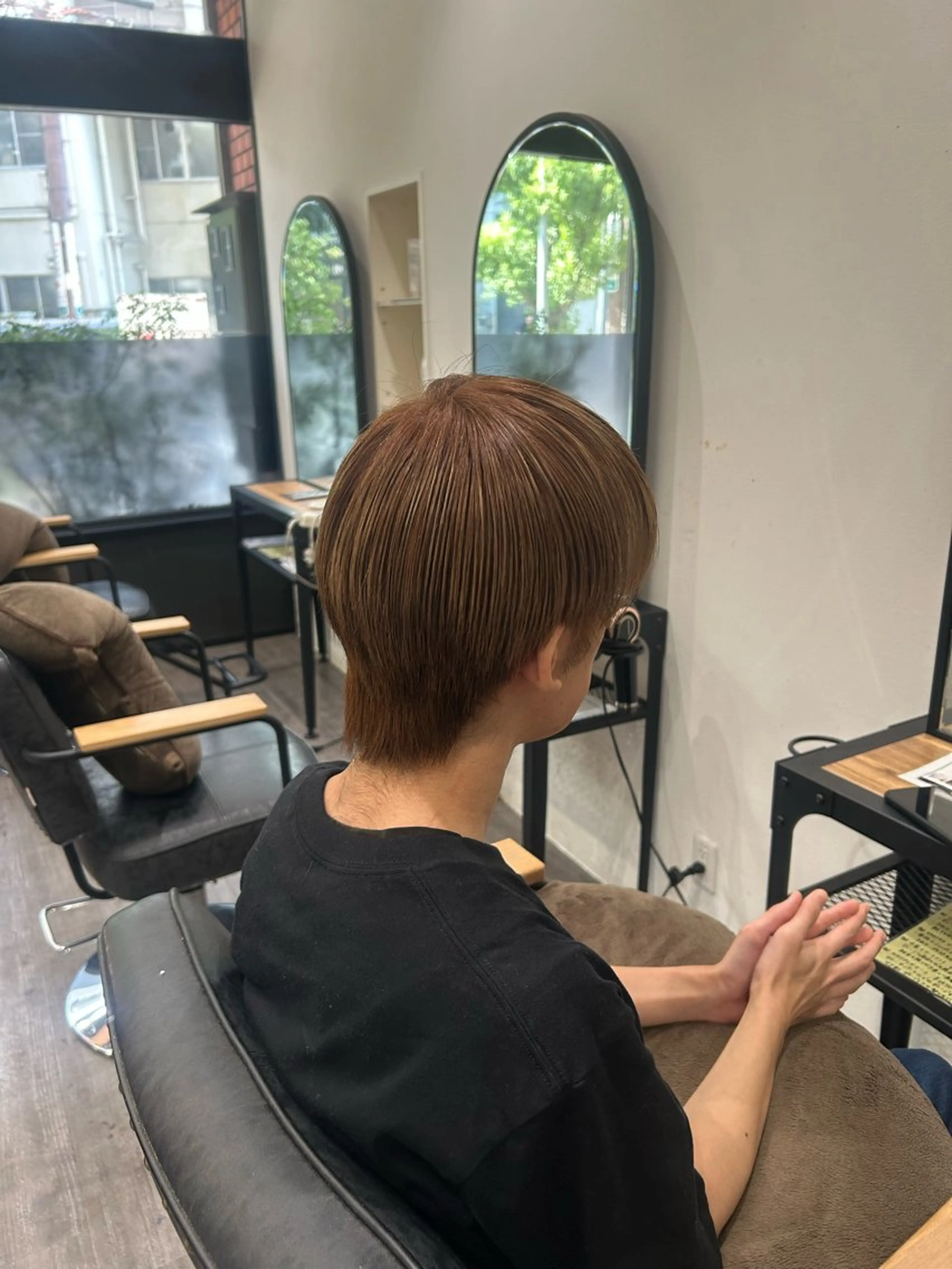 ショート カラー メンズ ブラウンカラー マロンブラウン ヘアカラー トリートメント cocotte 💟草間紫音💟のヘアスタイル