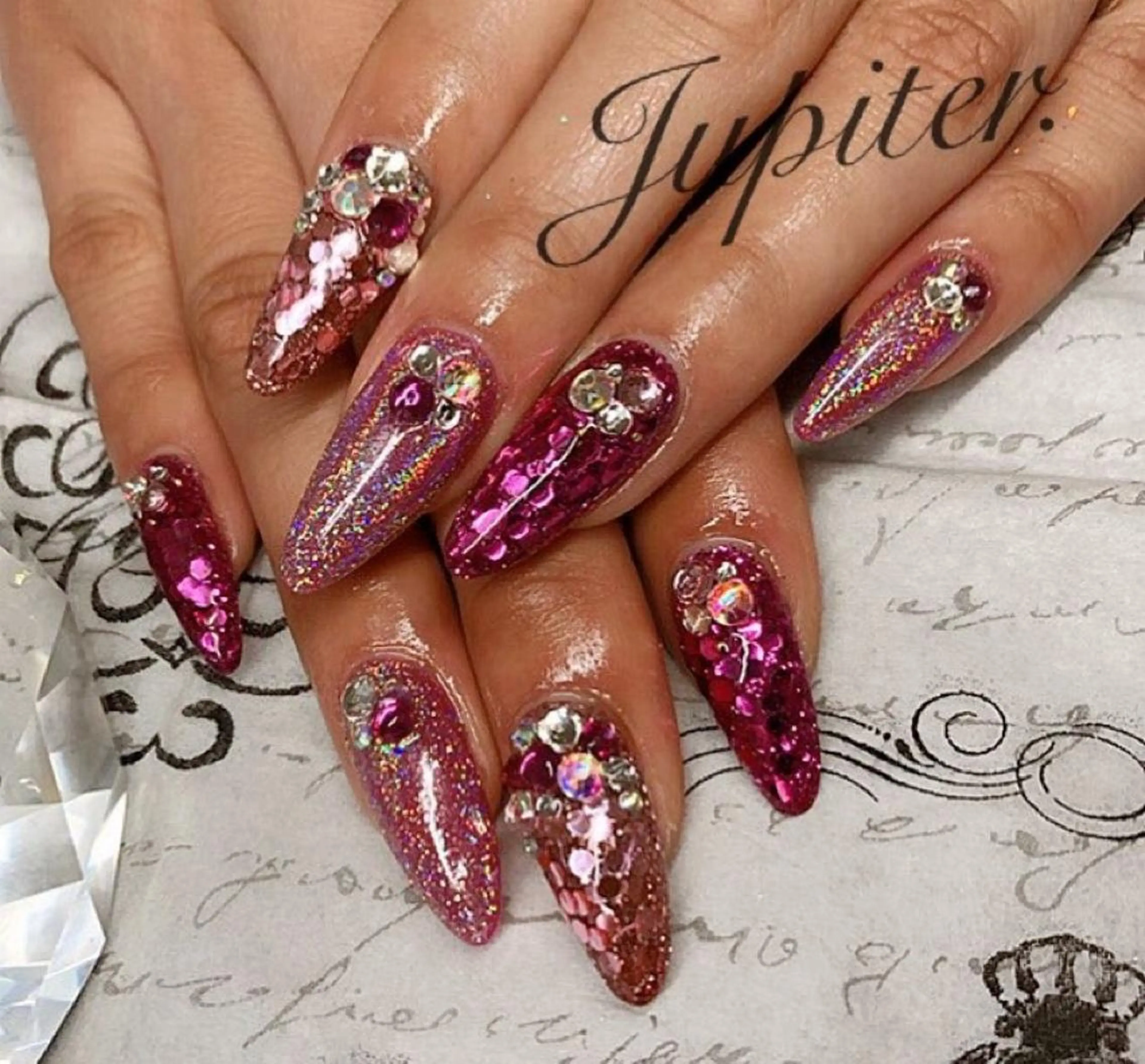 ネイル ピンク PrivateSalon Jupiter所属・Jupiter .のネイルデザイン