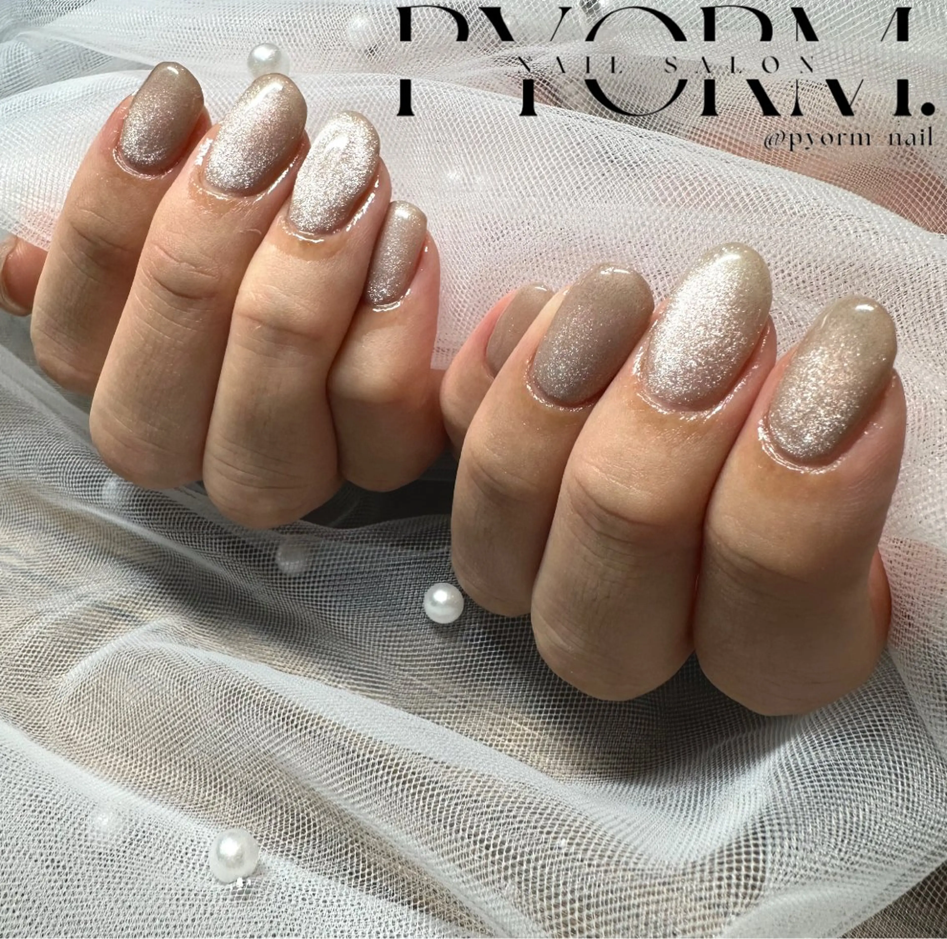 ネイル マグネットネイル 春ネイル nailsalon PYORM.ピョルムのネイルデザイン