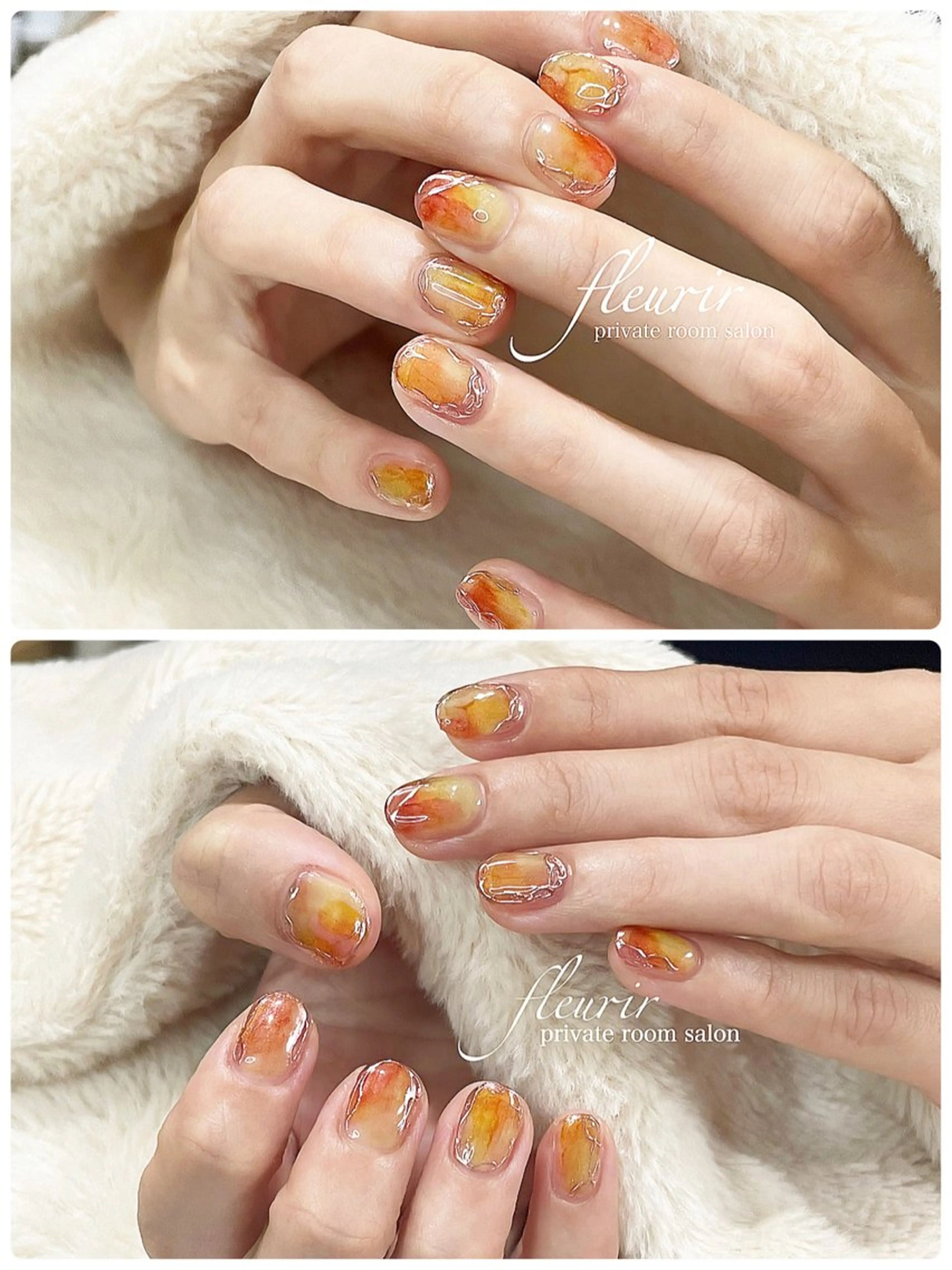 ネイル アートネイル ミラーネイル ピンク フルリール 【プライベートサロンのネイルデザイン