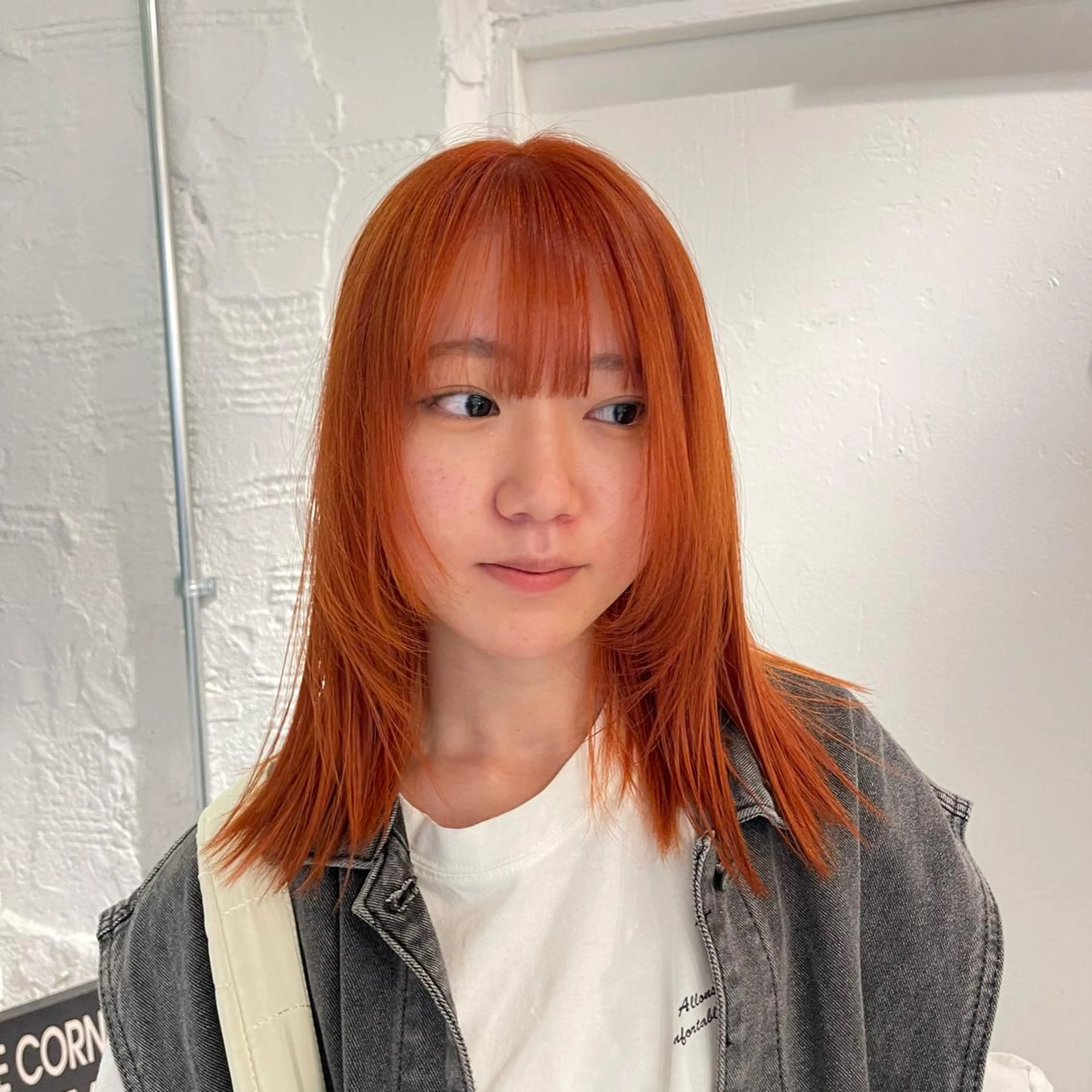 セミロング カラー ヘアカラー トリートメント lunty miichiのヘアスタイル