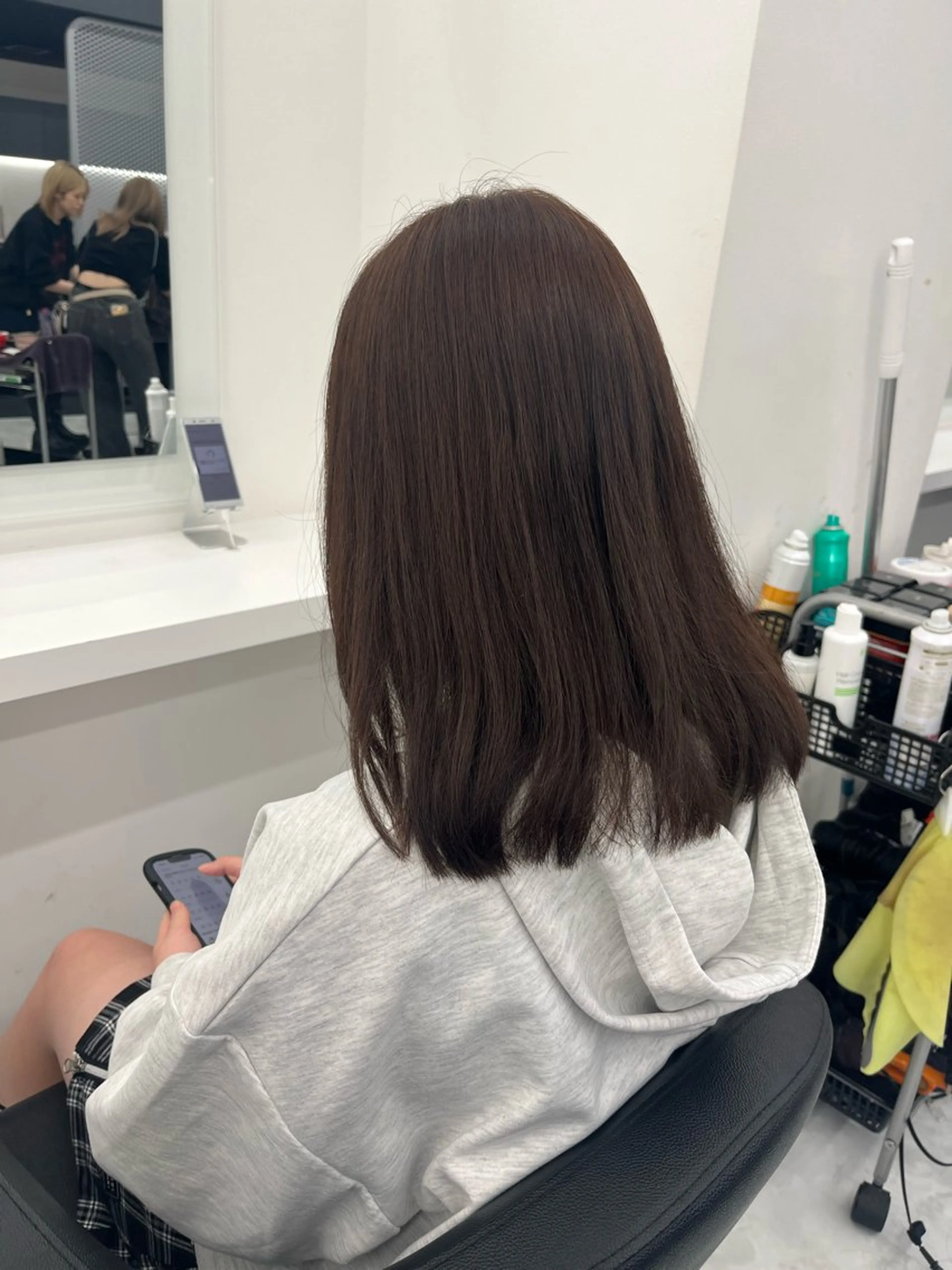 セミロング カラー ブラウンカラー オリーブブラウン ヘアカラー トリートメント 💖トレンド夏 カラー💖FUTAのヘアスタイル