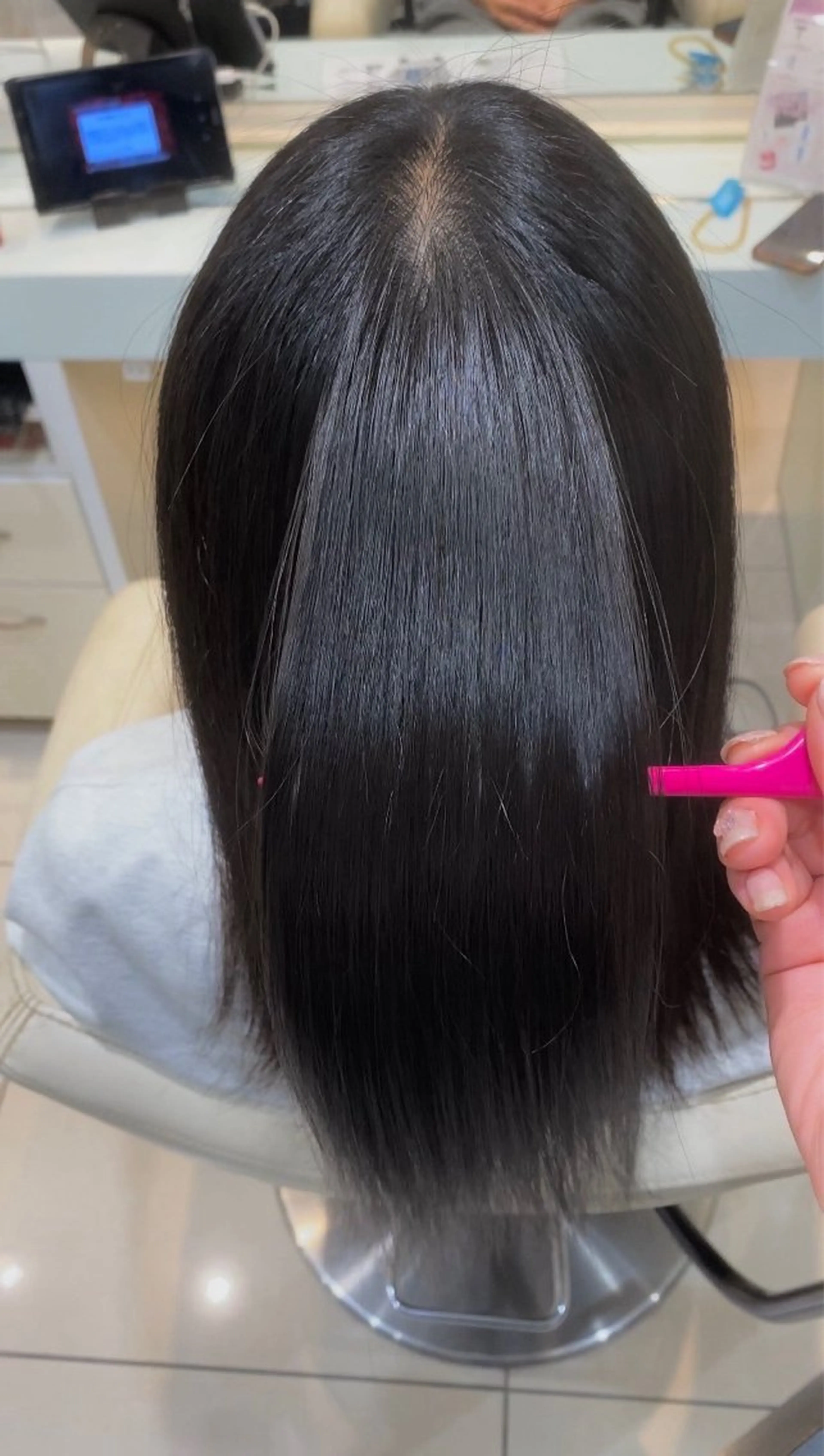 ミディアム 縮毛矯正 縮毛矯正 ゆきのヘアスタイル