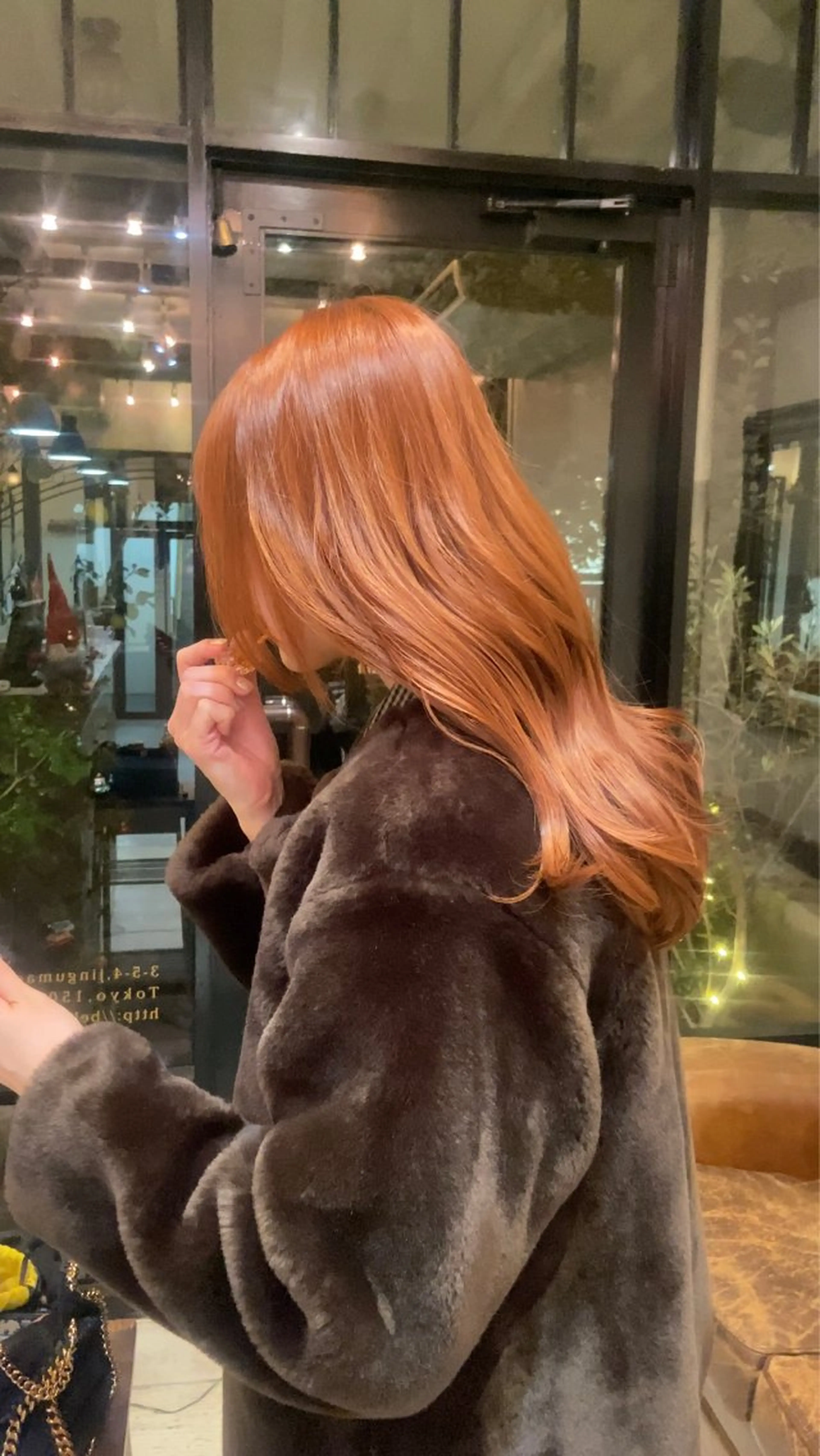 ロング カラー ベージュカラー ブリーチ ブリーチなしカラー オレンジ オレンジベージュ カット ヘアカラー トリートメント ダメージレス美容師 🌱水島侑理のヘアスタイル