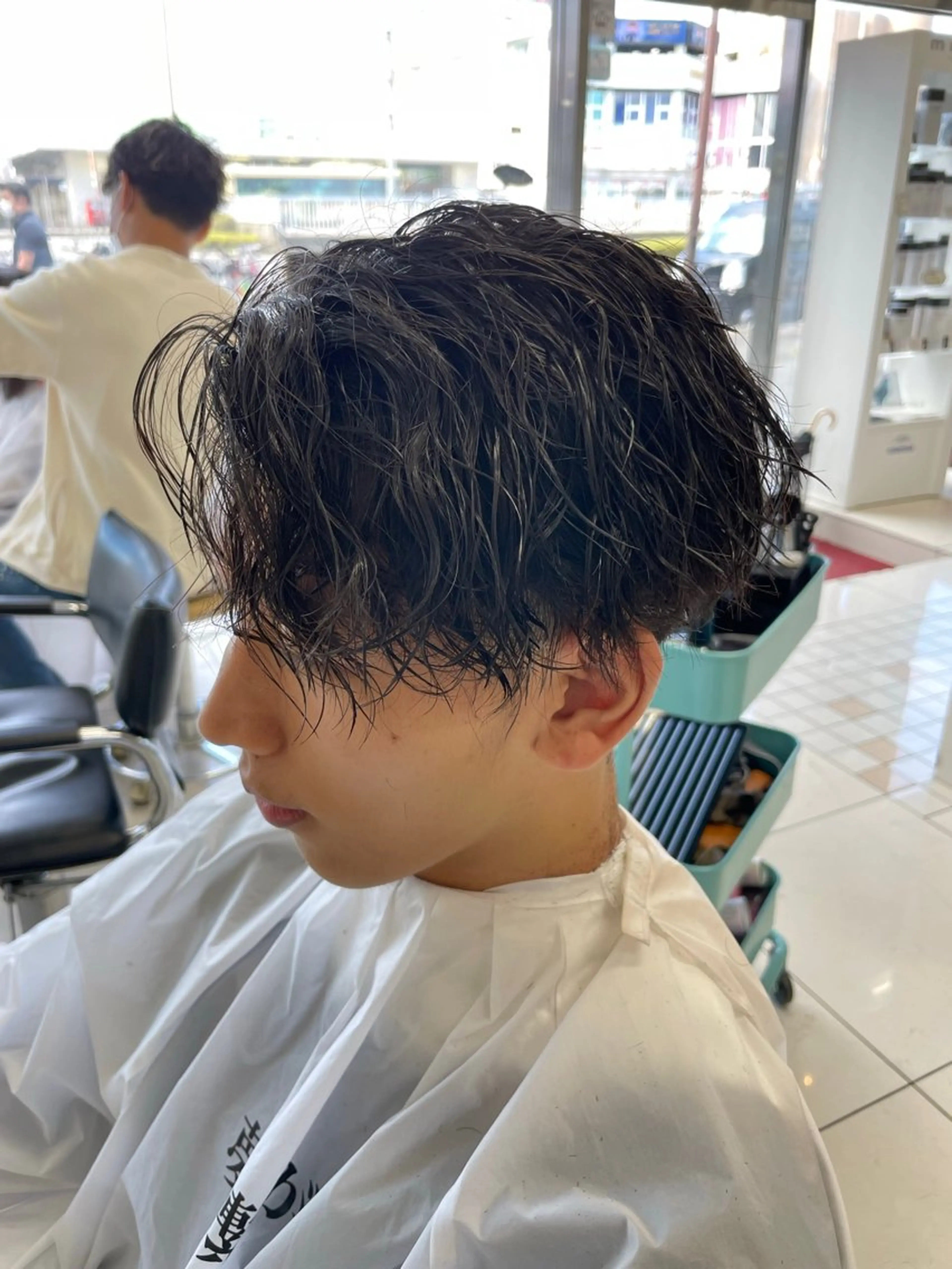 ミディアム メンズ カット パーマ 👑ふんわりhair /七星👑のヘアスタイル