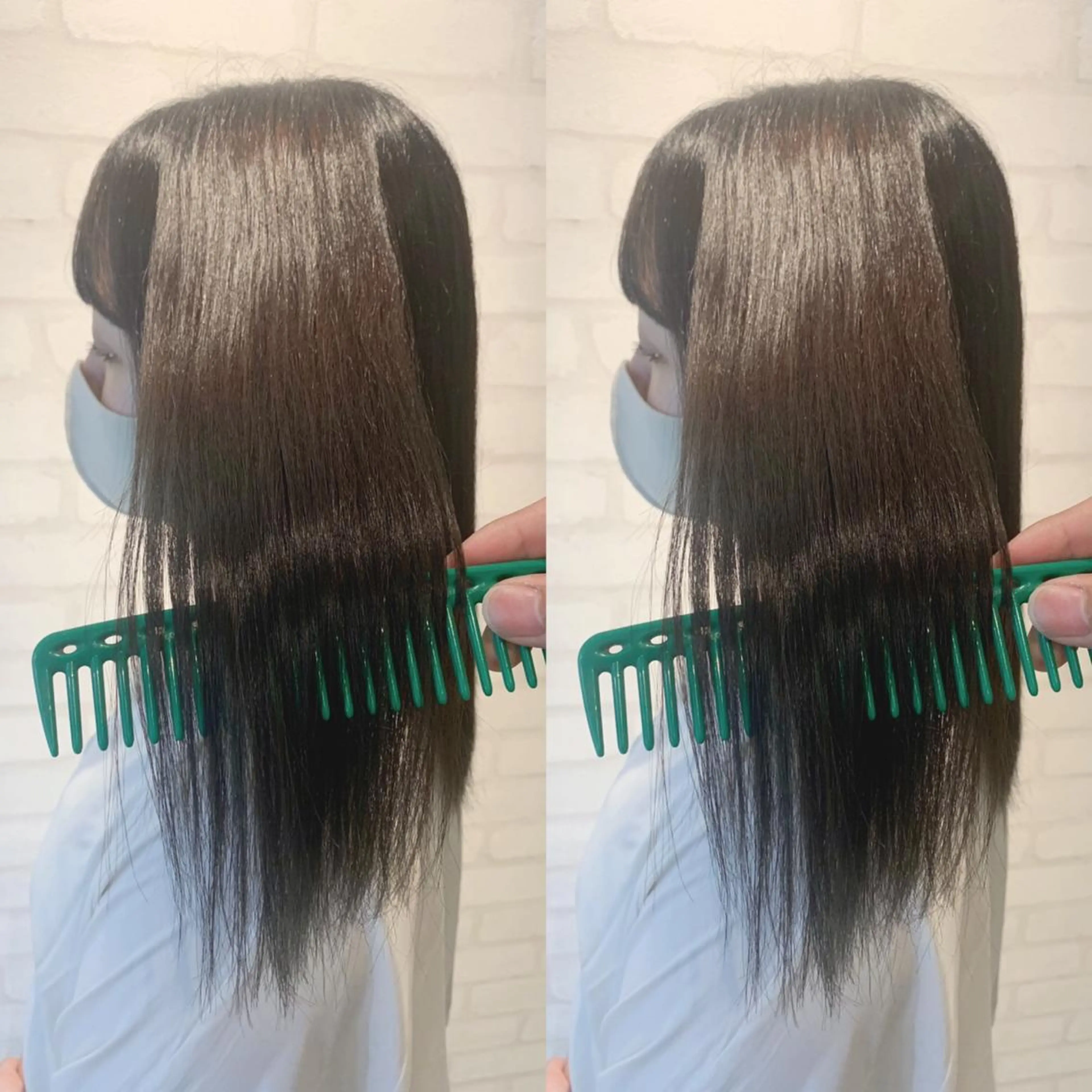ロング 髪質改善 貸切サロンのヘアスタイル