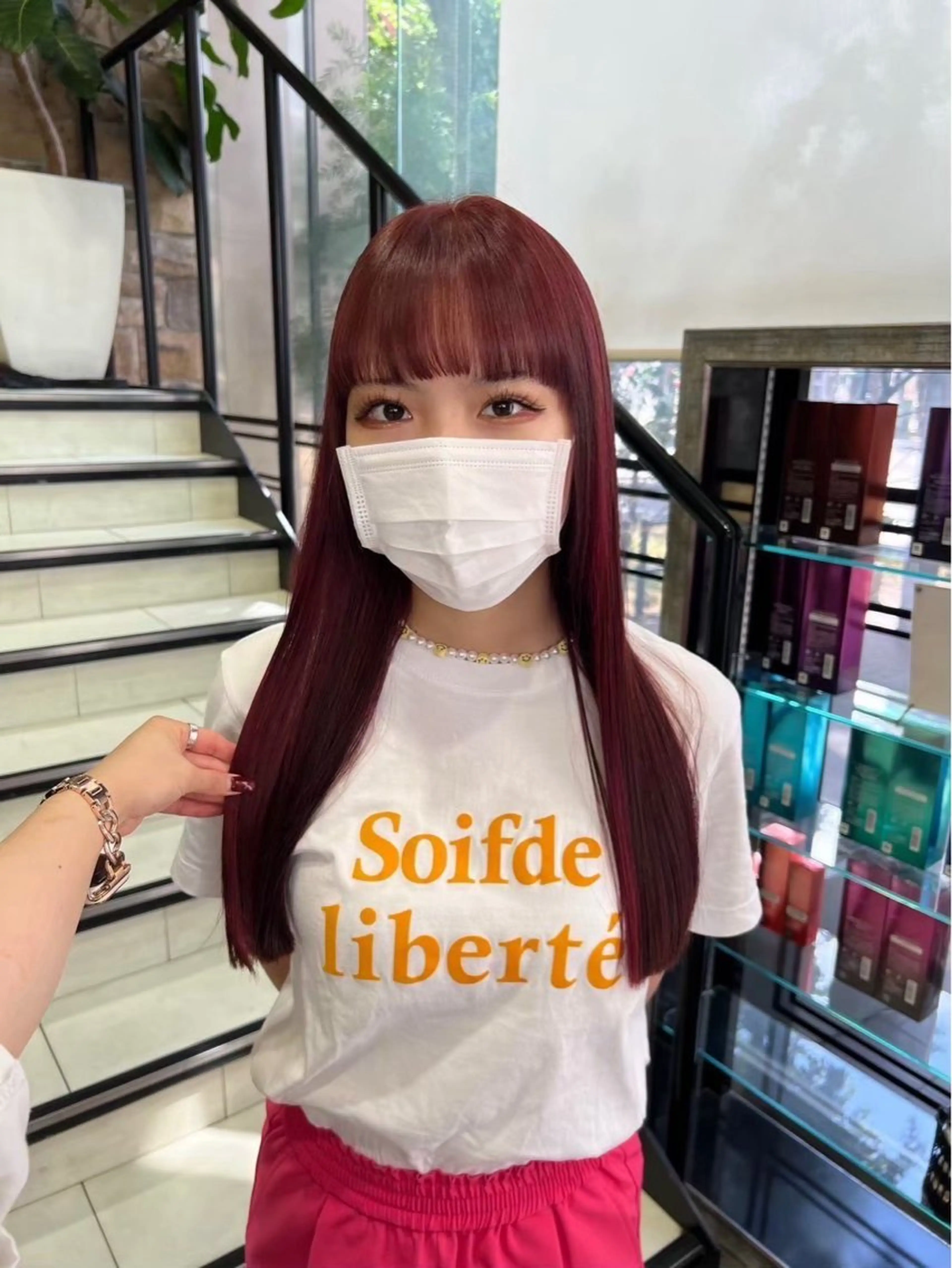 ロング カラー ヘアカラー waka❤️✨ レイヤーボブ/ネイルのヘアスタイル