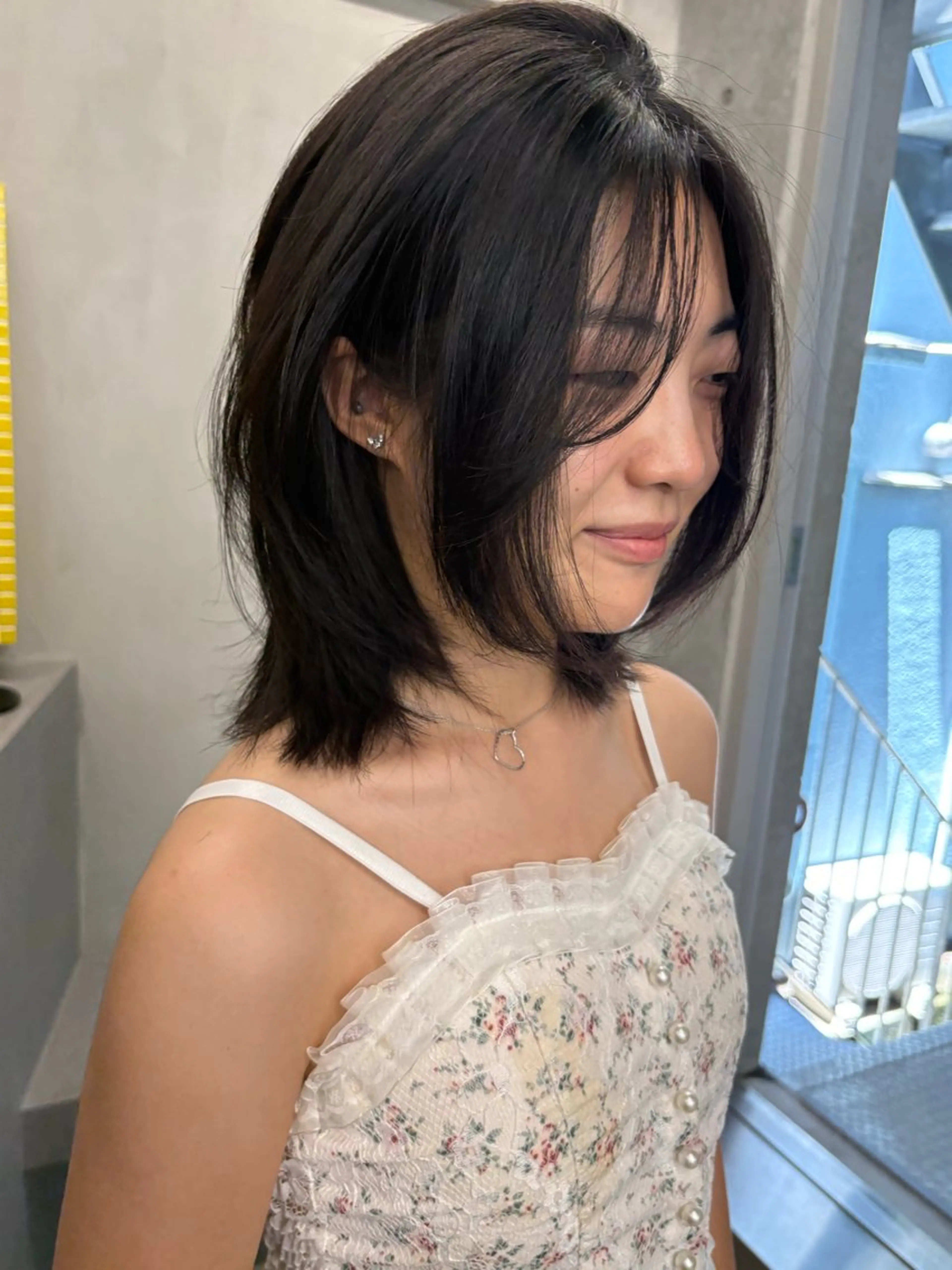 セミロング カラー カット ヘアカラー トリートメント レイヤー/柔色 カラー/SAkiのヘアスタイル