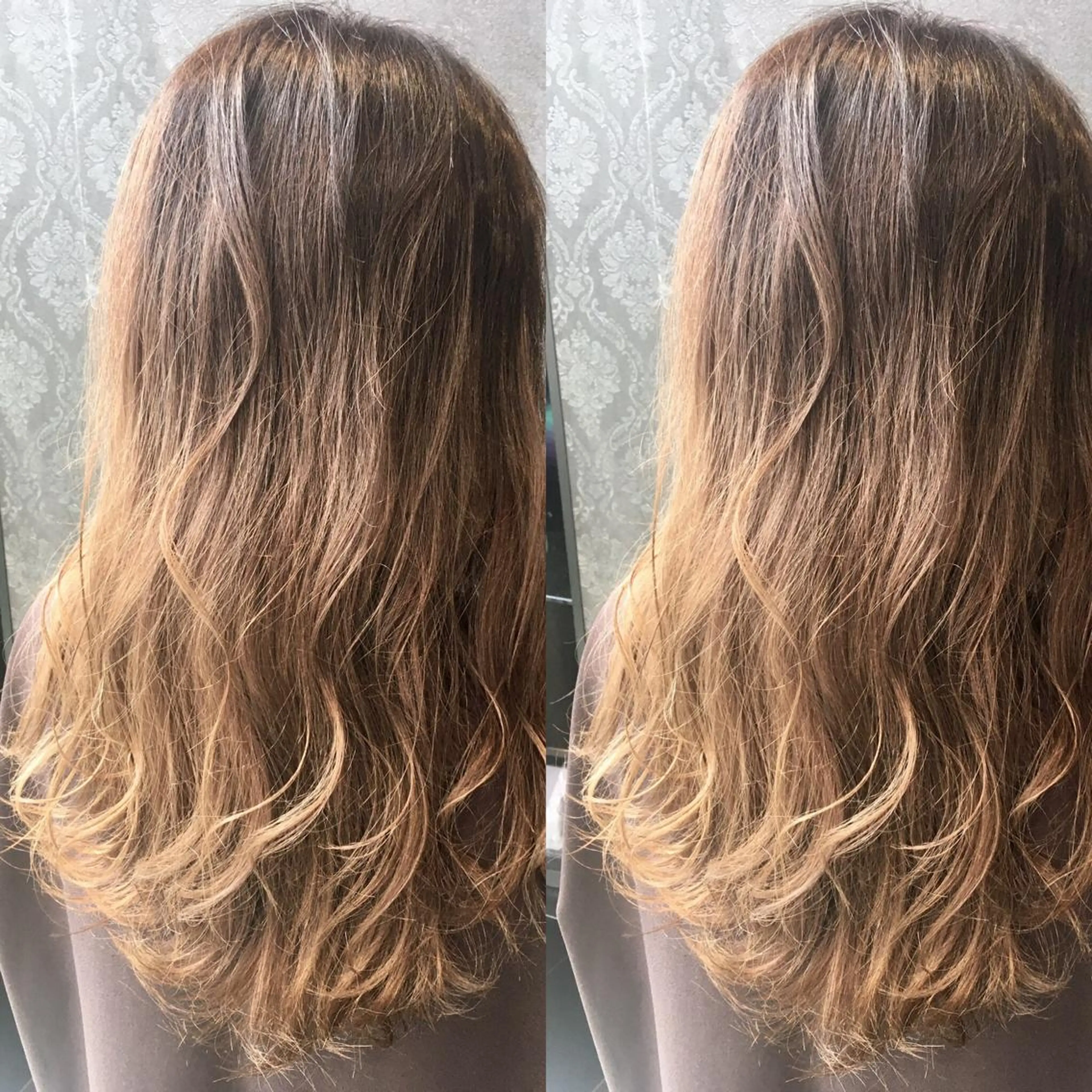 ミディアム カラー ブリーチ ブリーチなしカラー カット パーマ トリートメント 髪質改善美容師 中村　一のヘアスタイル