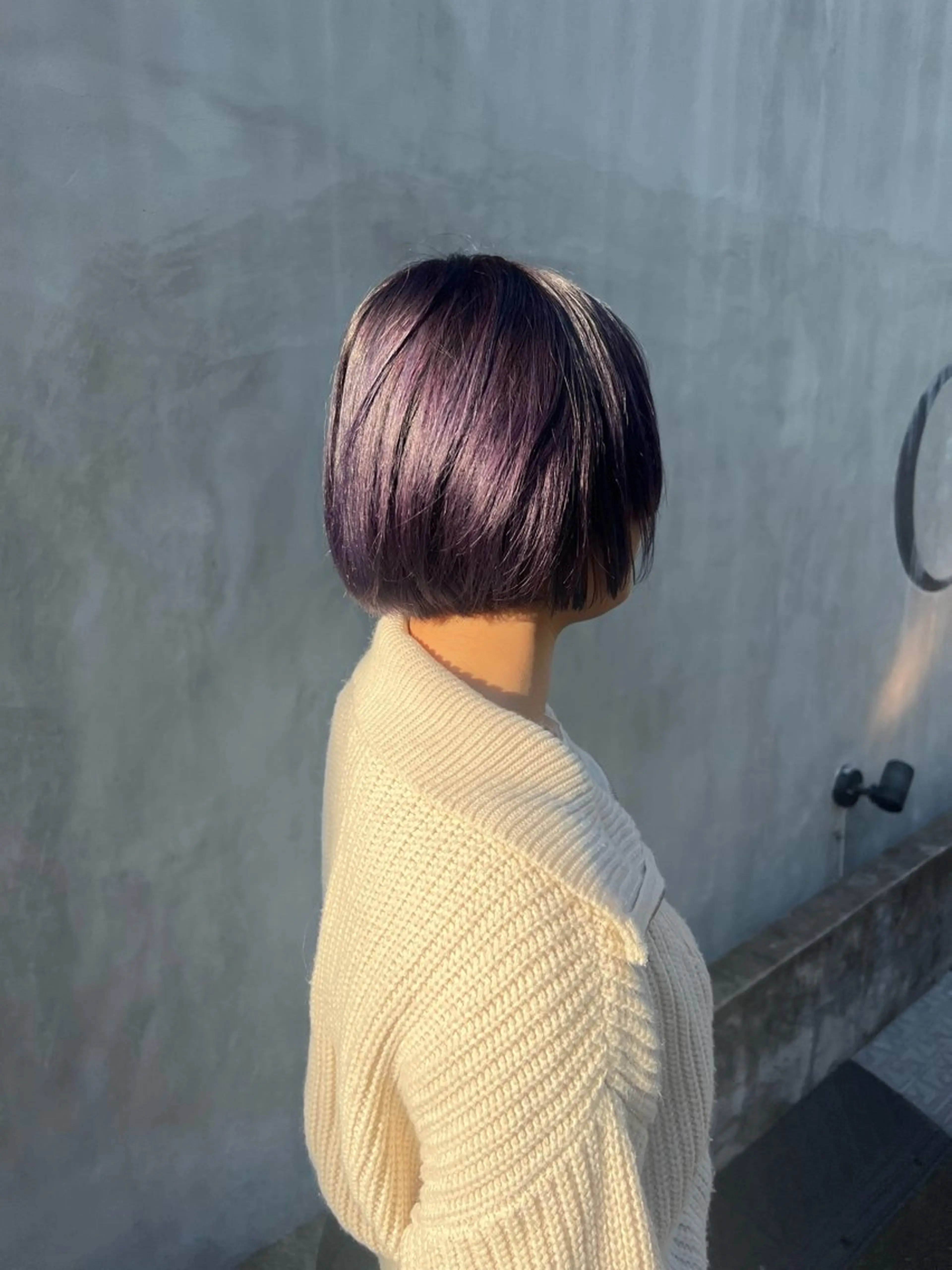 ショート パープルカラー 土田かほ/当日可🎀 透明感カラー🍃のヘアスタイル