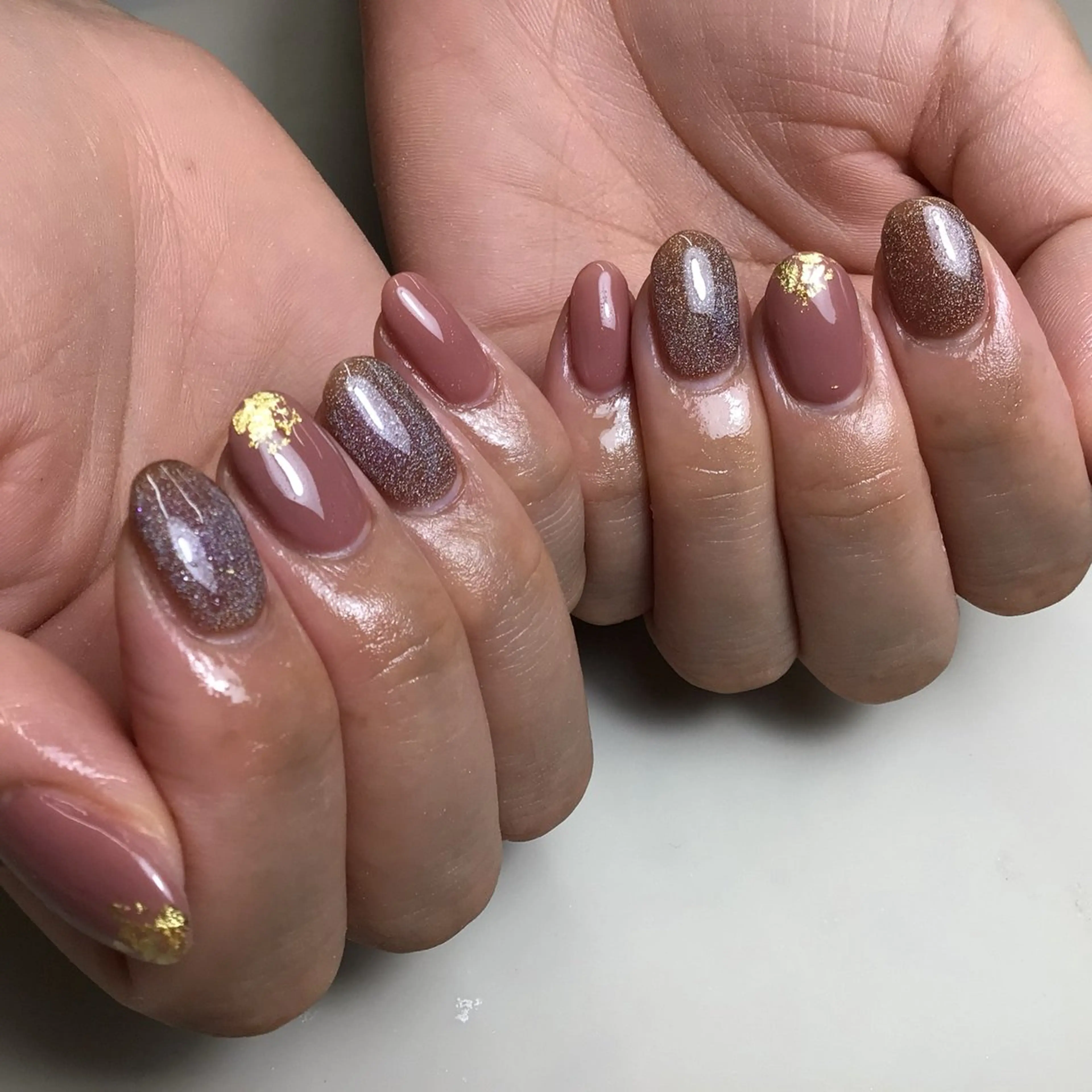 ネイル 長さ出し ジェルネイル マグネットネイル 持ち込み ワンカラーネイル Nail Day 四条烏丸店のネイルデザイン