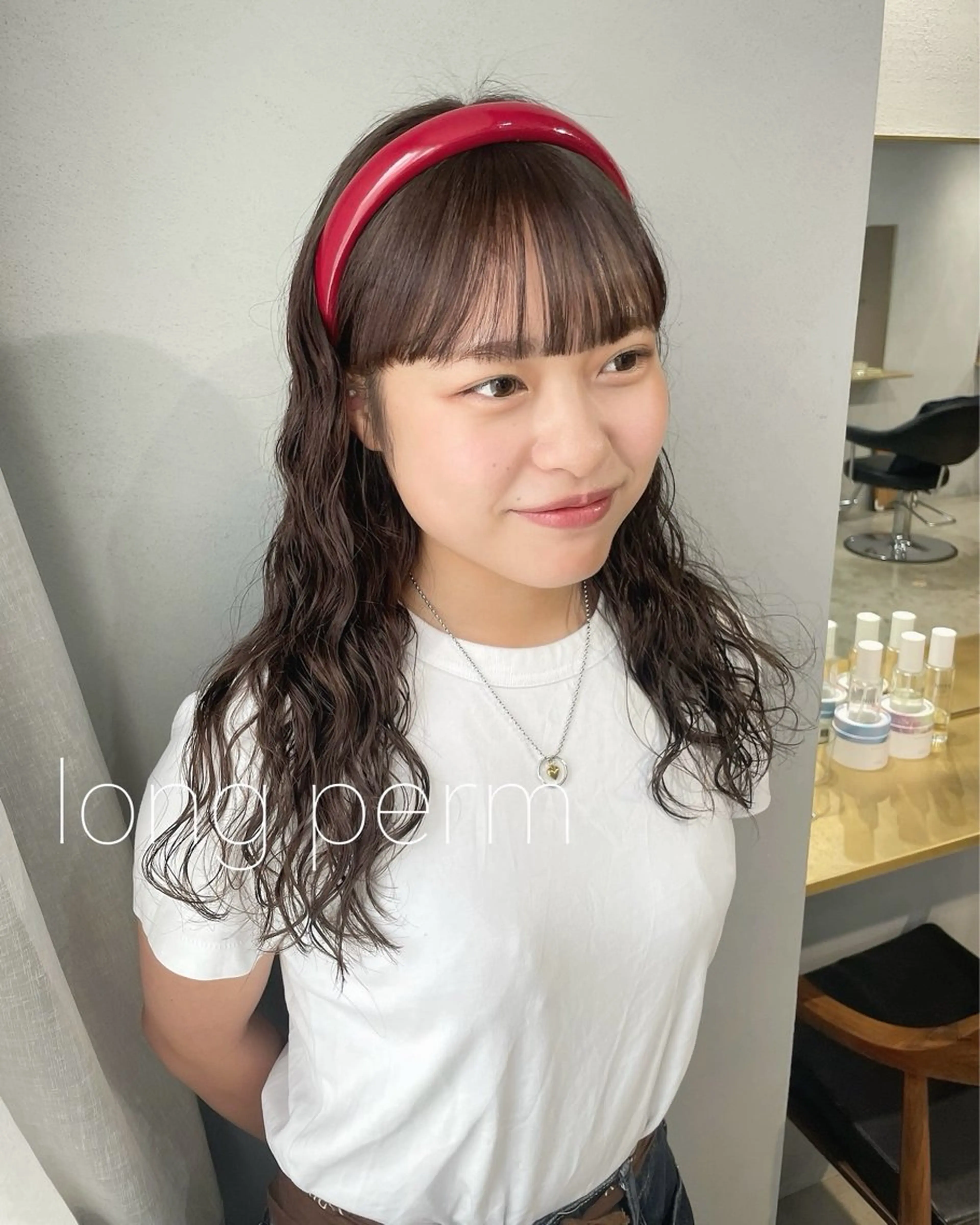 ロング パーマ ロング カット パーマ トリートメント 【arc】Ruri コテ巻き風パーマのヘアスタイル