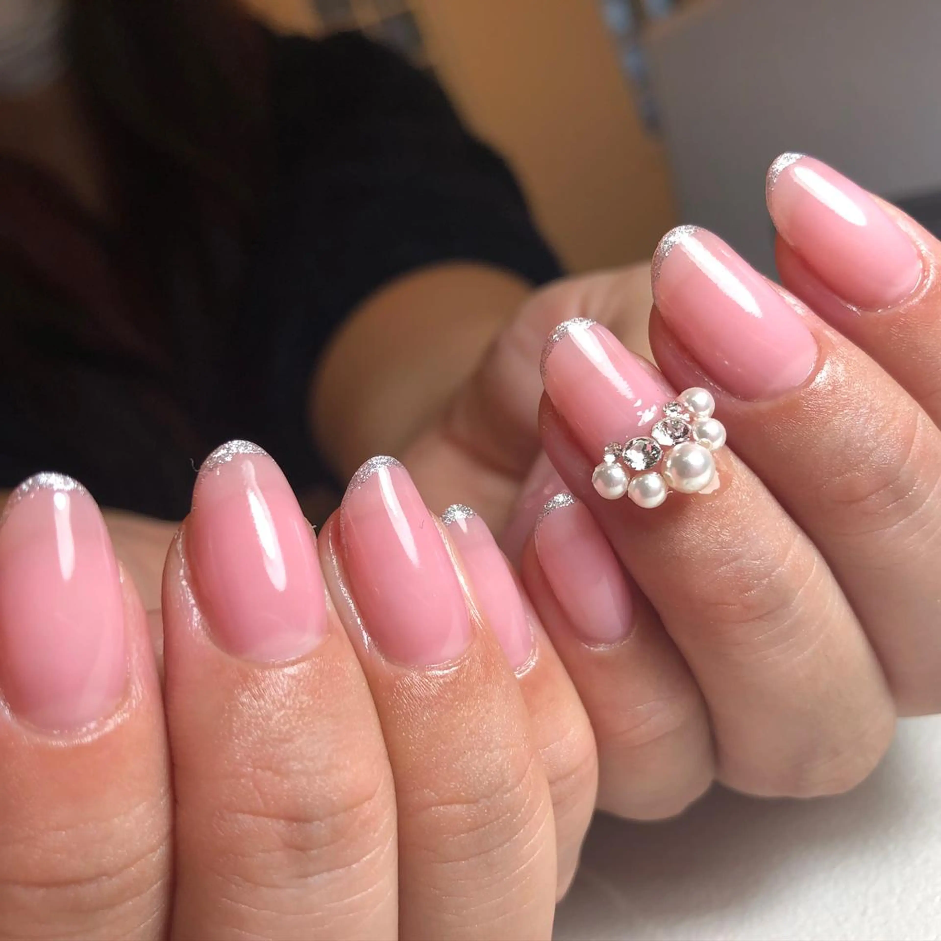 ネイル アートネイル ラメ(グリッター) ワンカラーネイル ハンドネイル Atelier Joie所属・Nail salon アトリエジョワ　金山のネイルデザイン