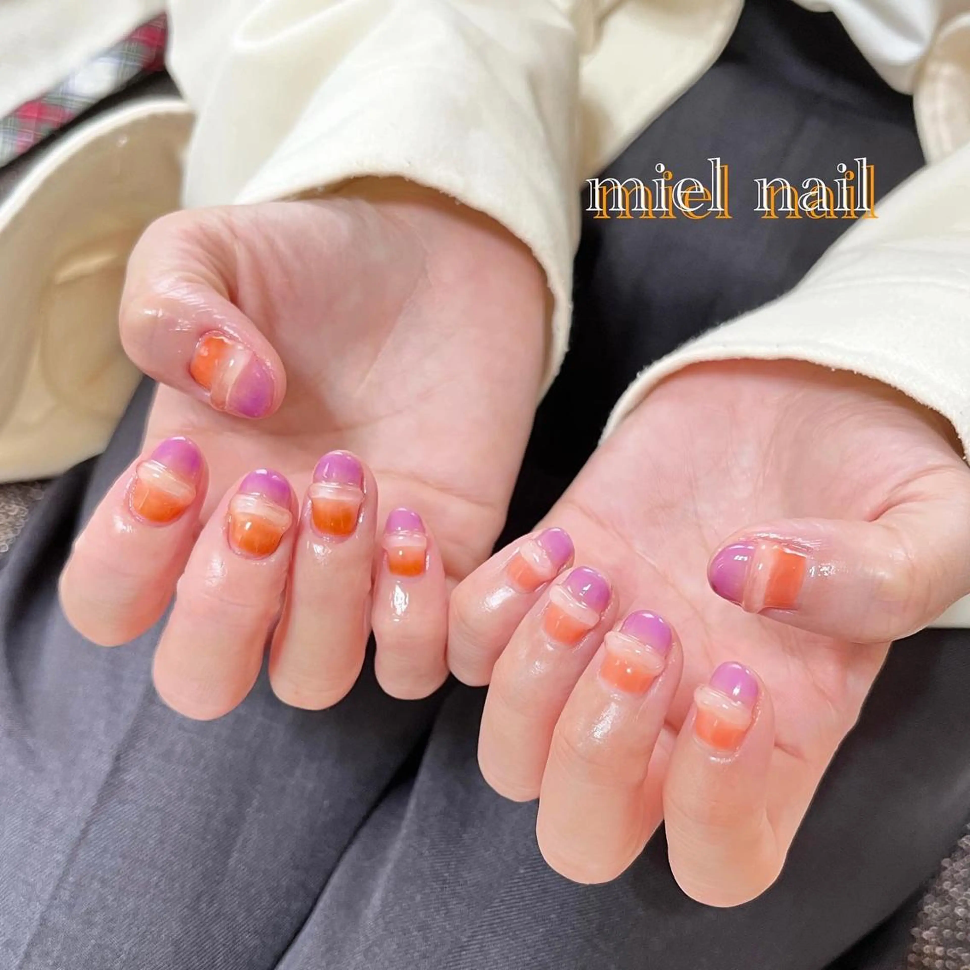 ネイル クリアネイル ジェルネイル ハンドネイル miel nailのネイルデザイン