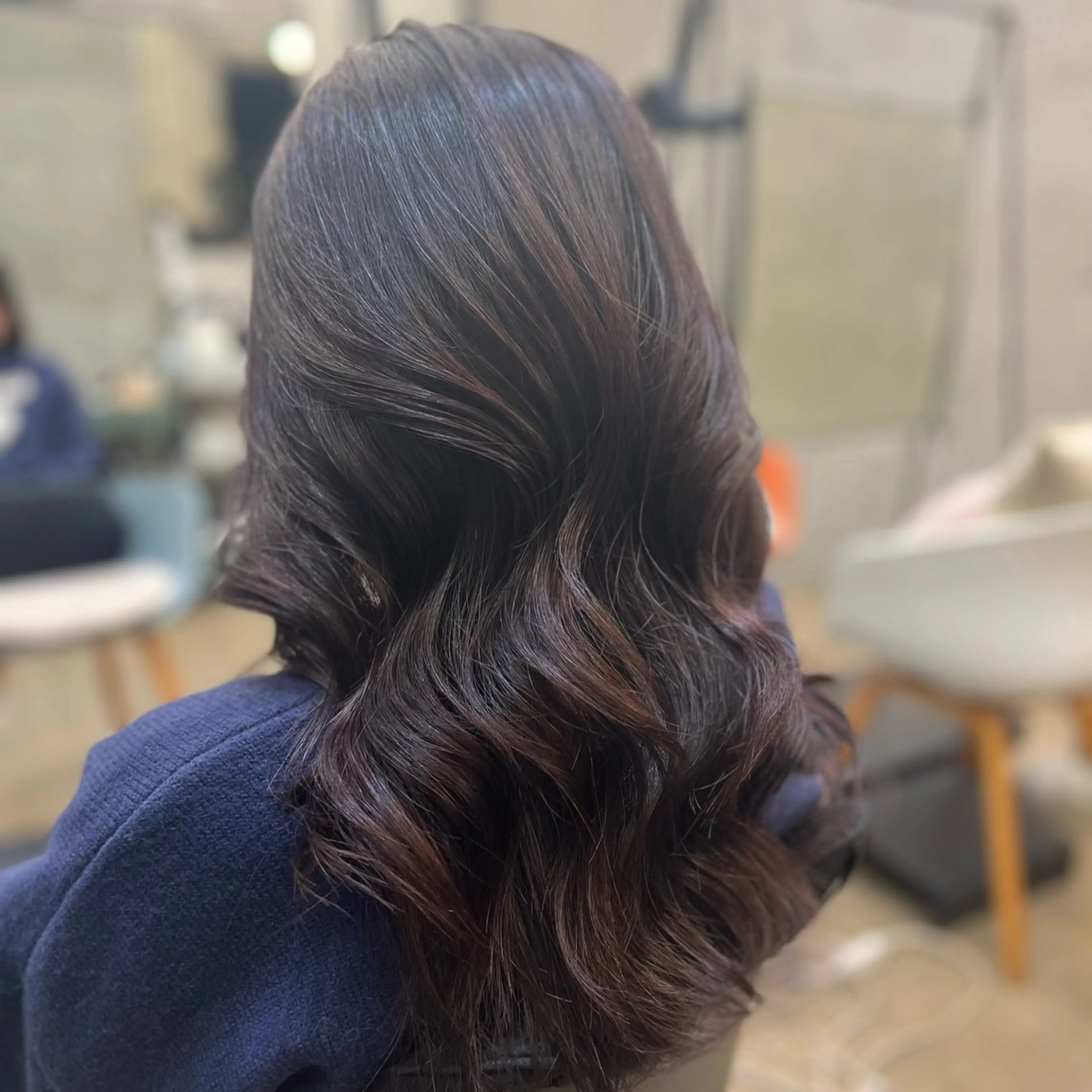 ロング カラー 透明感カラー オレンジ ヘアカラー トリートメント AIN.ANLY 明治神宮前所属・ムツキ/品のある 艶カラー/縮毛矯正のヘアスタイル