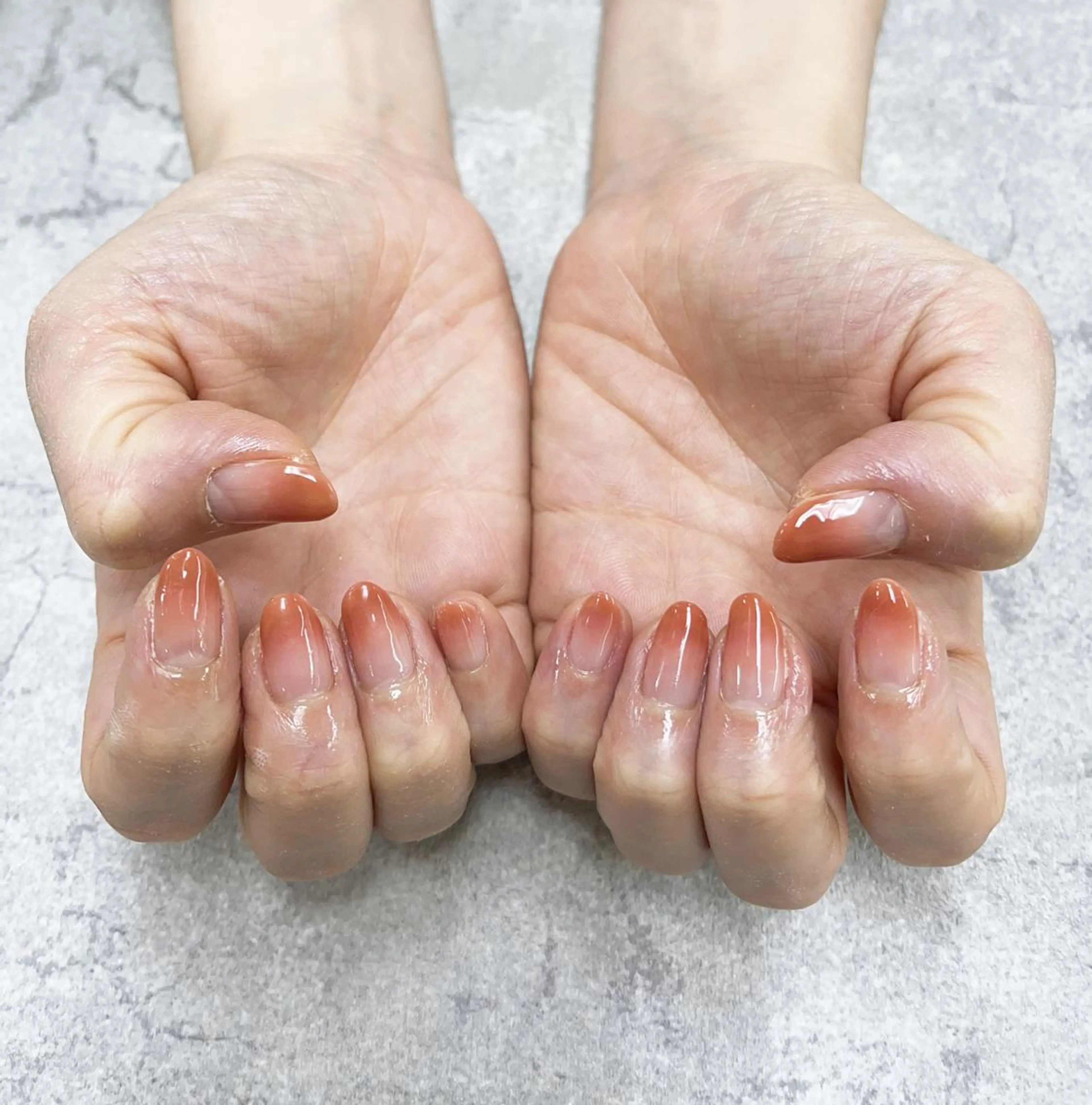 ネイル フットネイル フレンチネイル ジェルネイル ガラスフレンチ グラデーション FASTNAIL PLUS 新宿店のネイルデザイン