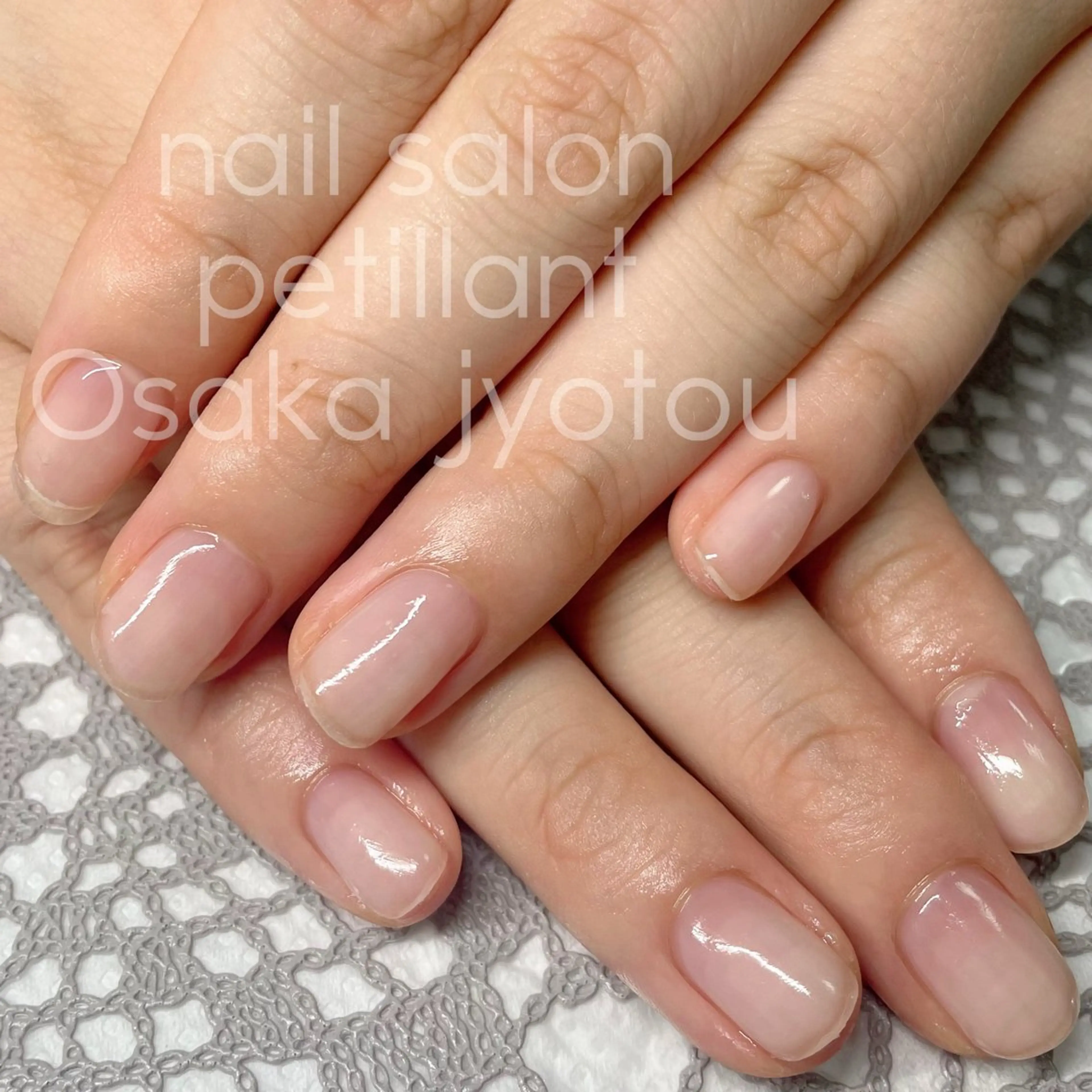 ネイル クリアネイル ジェルネイル ピンク petillant所属・nail salon petillantのネイルデザイン