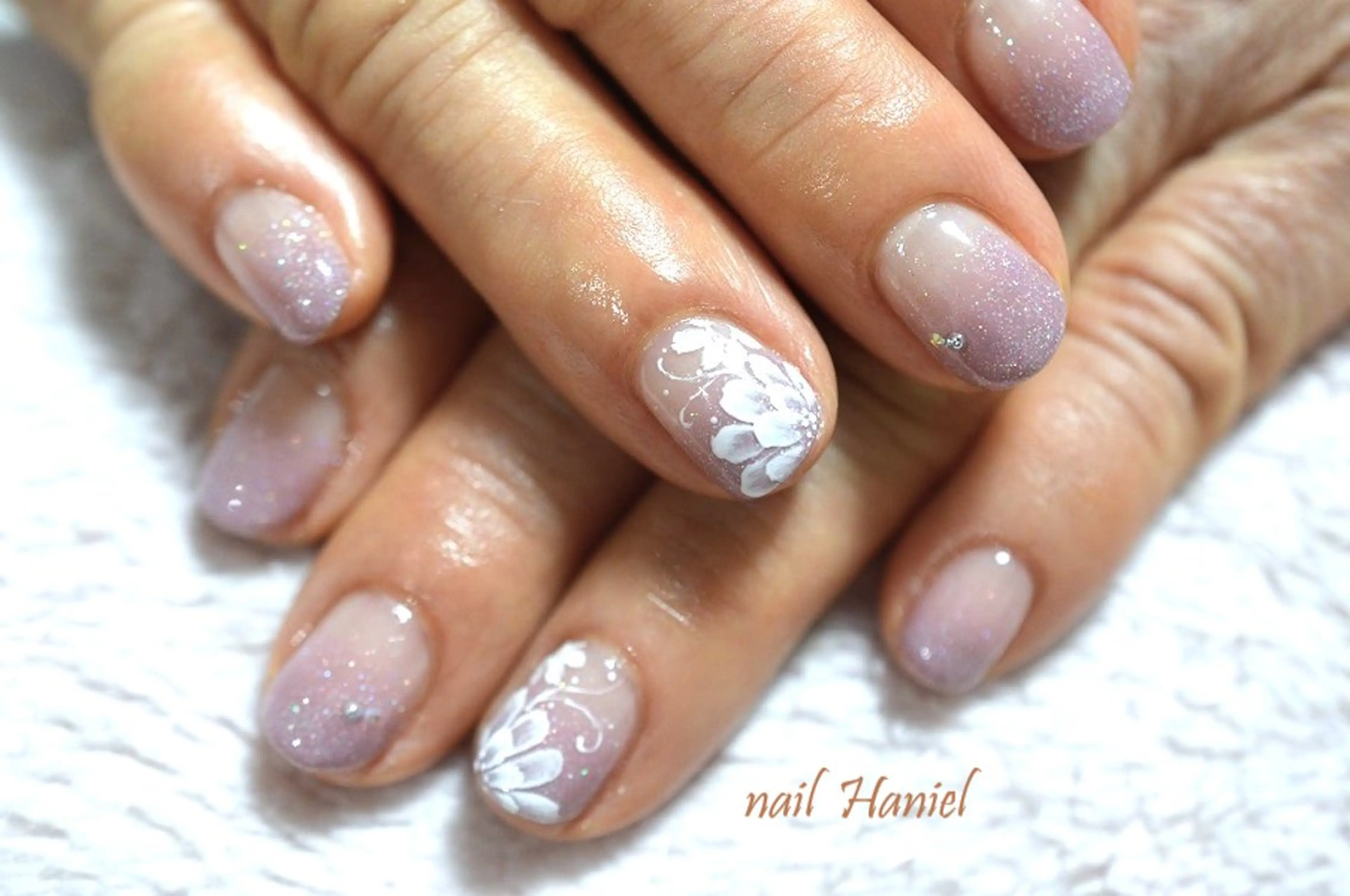 ネイル アートネイル フレンチネイル ジェルネイル 韓国ネイル パラジェル ハンドネイル nail Haniel所属・半蔵門サロンハニエル 魅神 ちよのネイルデザイン