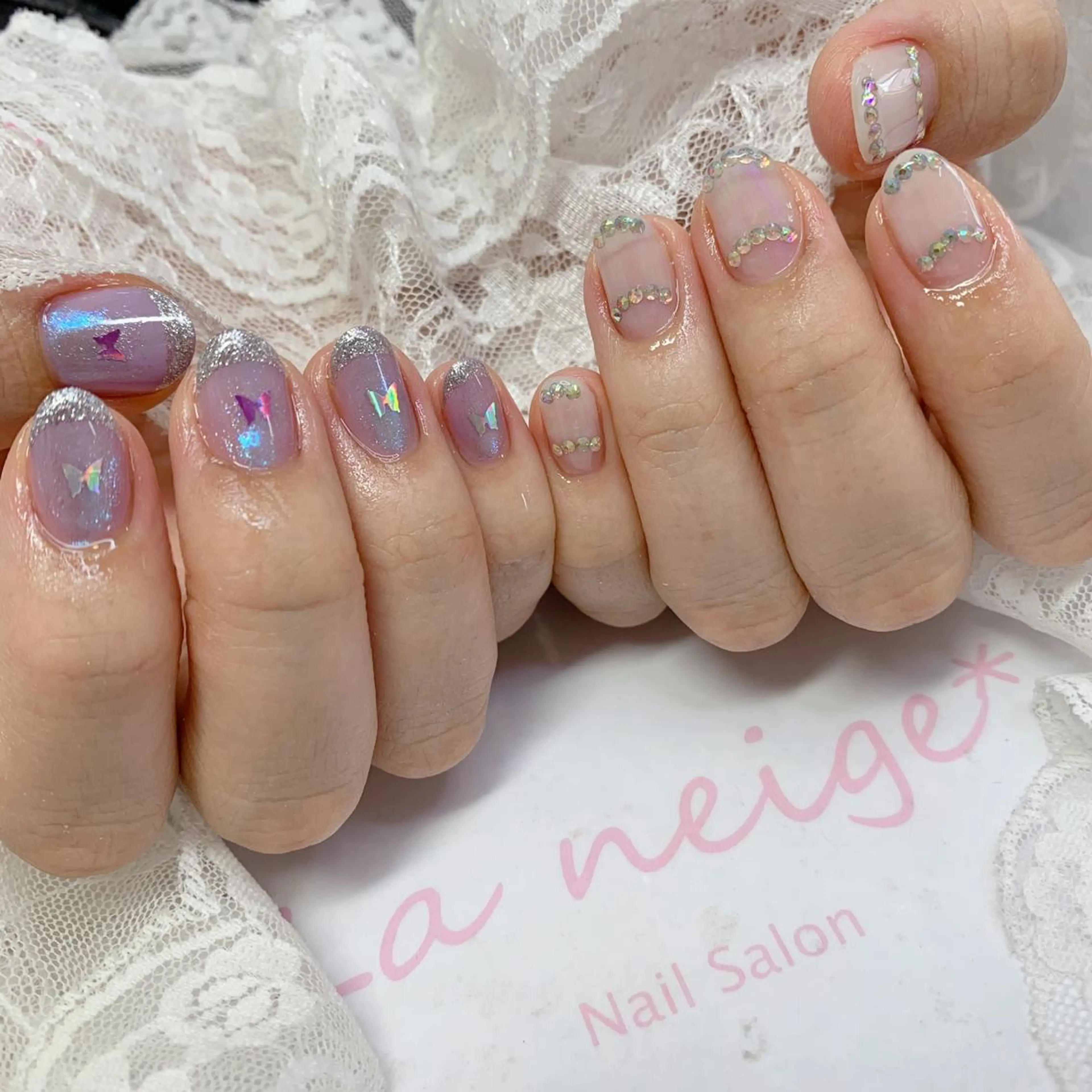 ネイル ハンドネイル La neige* yuki 🥯🍑のネイルデザイン