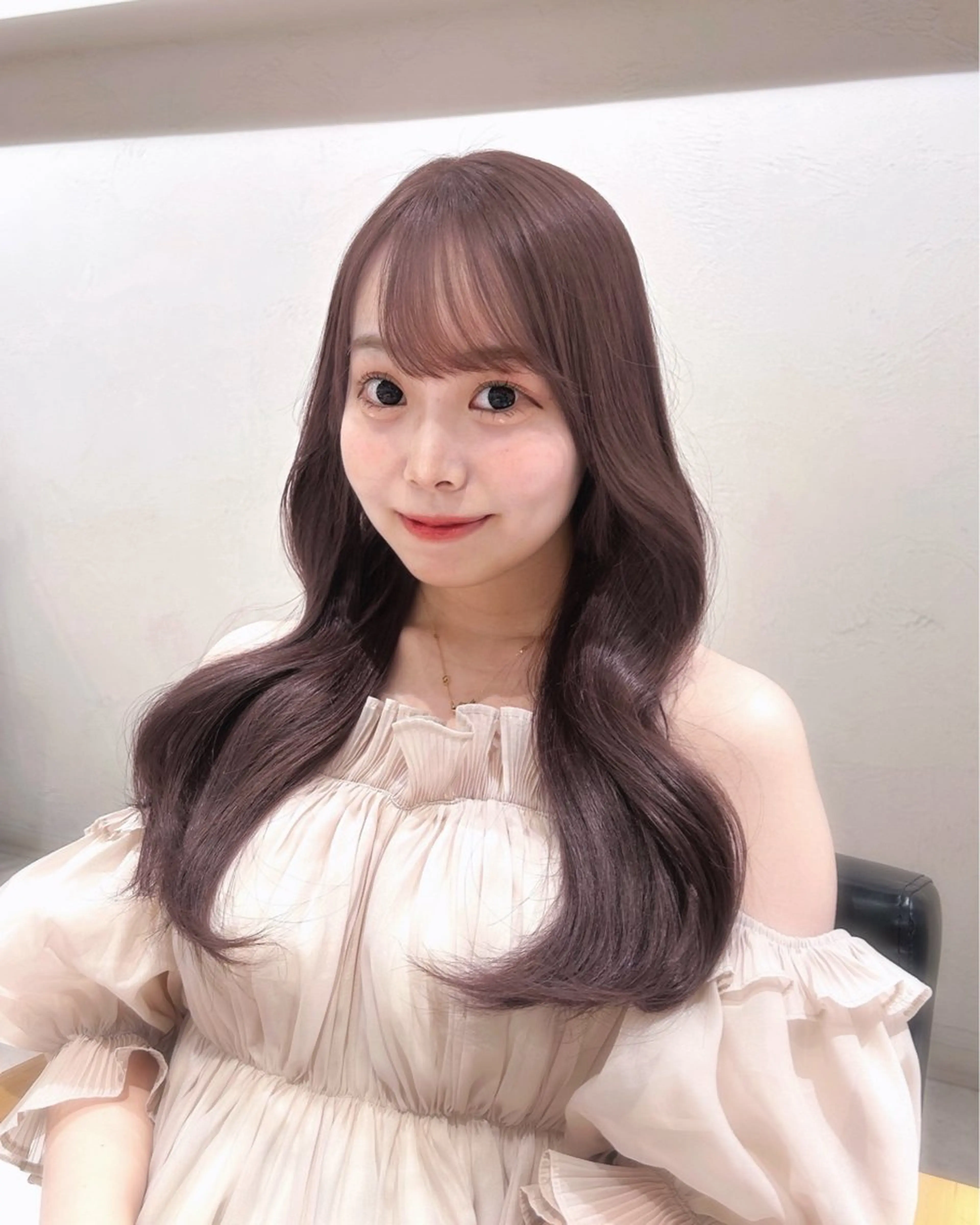 ロング カラー 顔周りカット 似合わせカット ミディアムヘア Chifumiのヘアスタイル