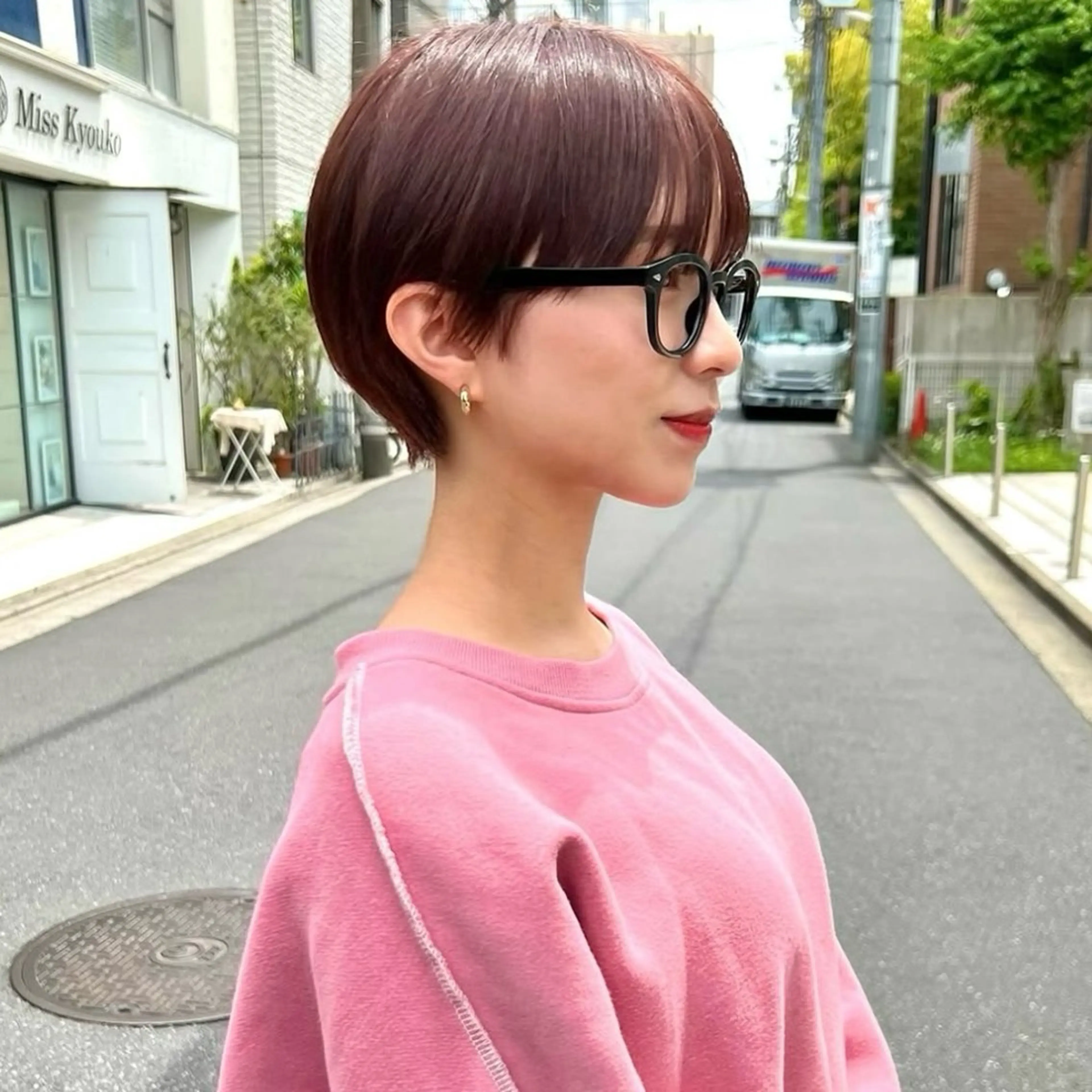 ショート ショートヘア 西 優衣奈のヘアスタイル