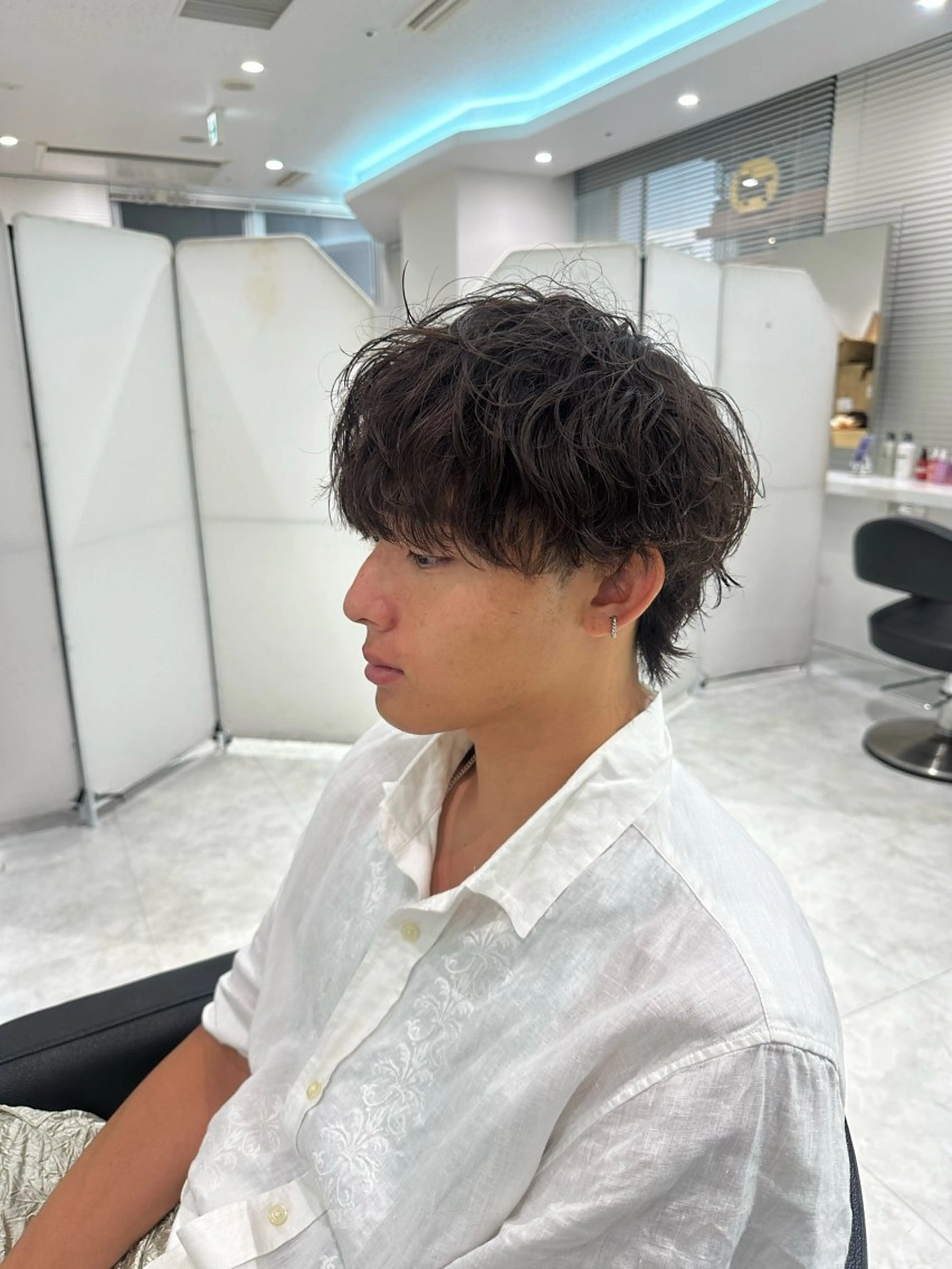 パーマ メンズ カット パーマ 🐺メンズパーマ マッシュ　あさひ🐺のヘアスタイル