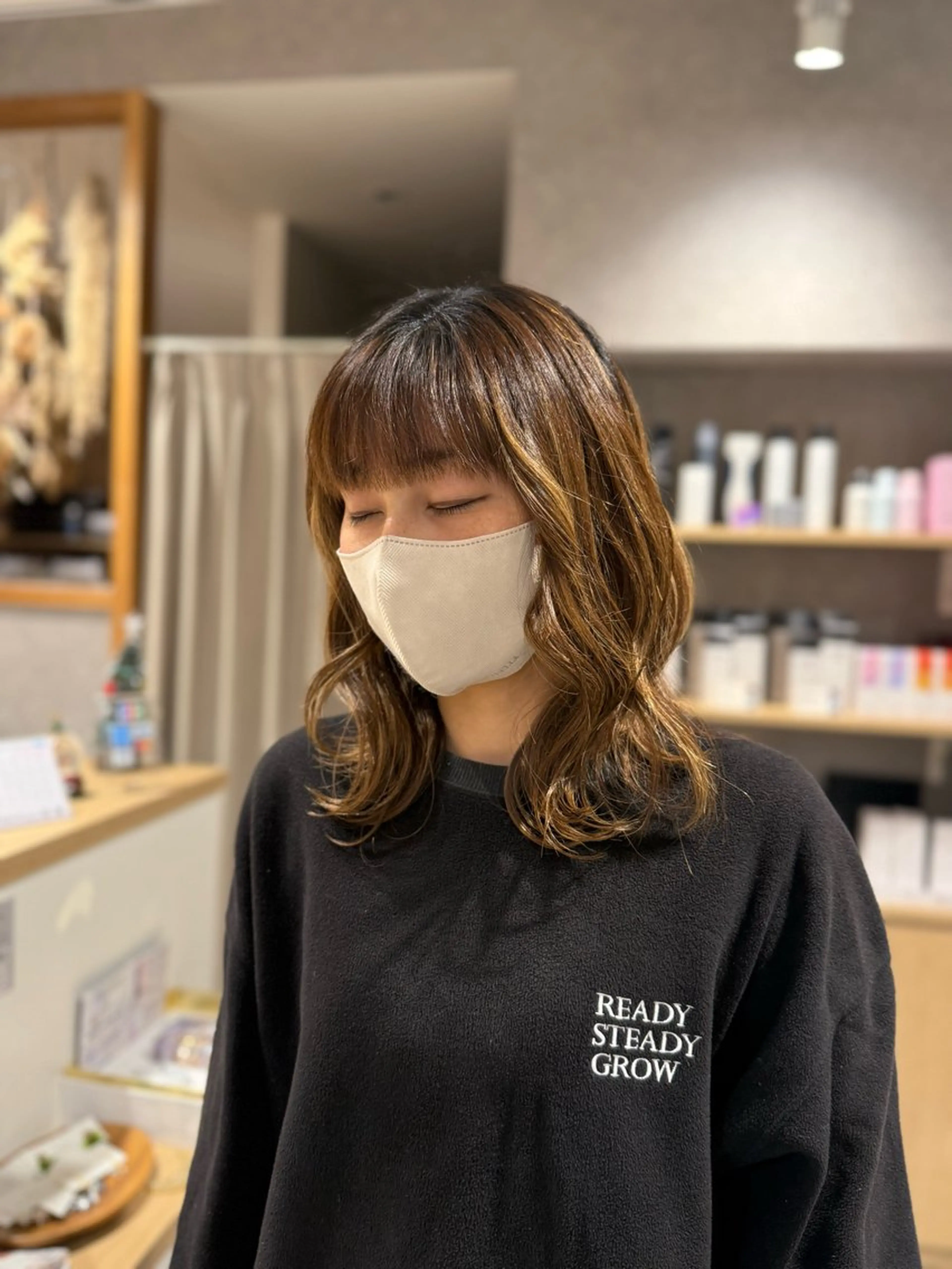 ミディアム 小顔カット anju/カット モデル募集中のヘアスタイル