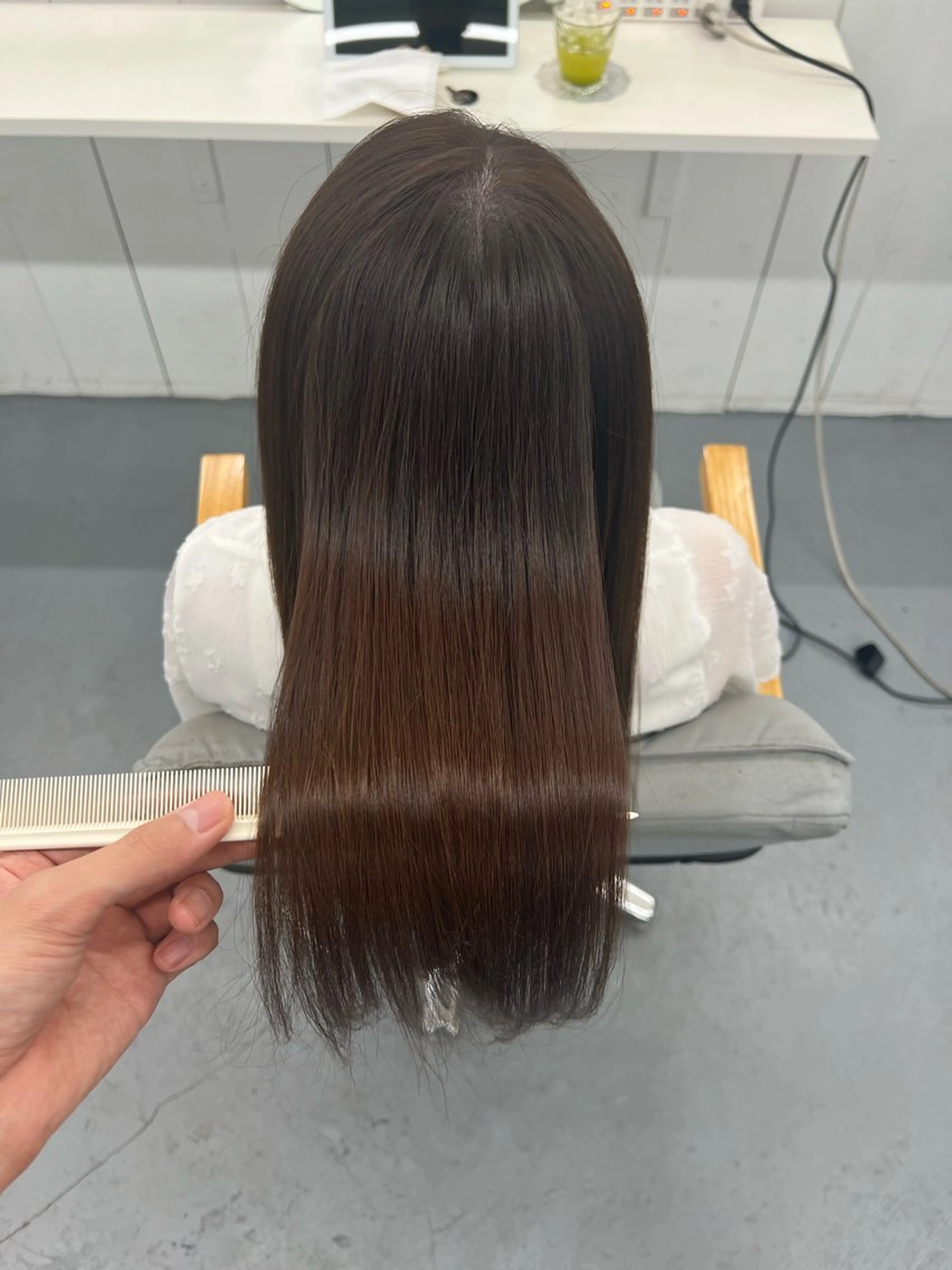 ミディアム カット ヘアカラー トリートメント 髪質改善/縮毛矯正/ ケアカラー/亀田泰生のヘアスタイル