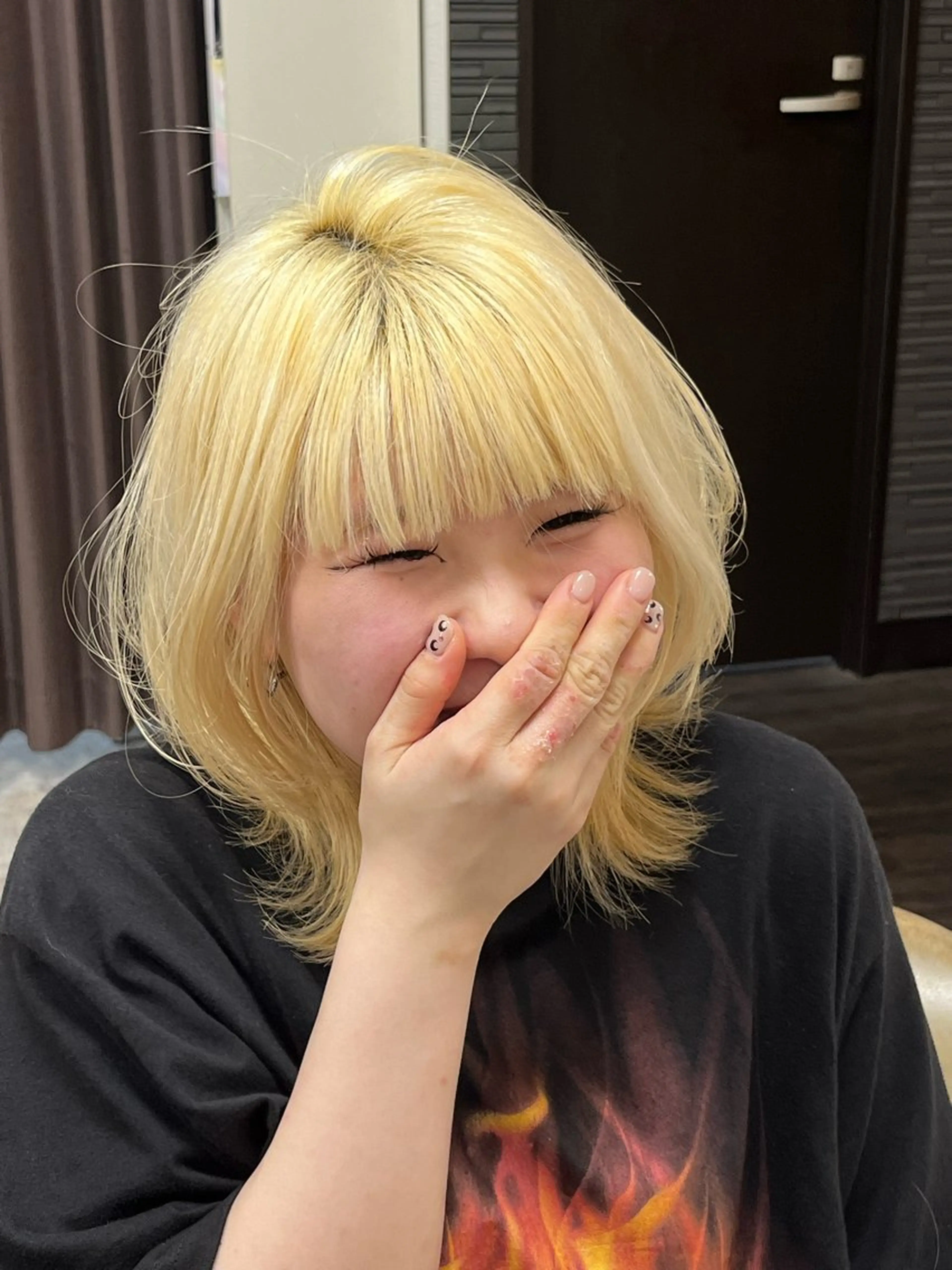 セミロング ボブ レイヤーカット 外ハネヘア カット 中村 由布紀のヘアスタイル