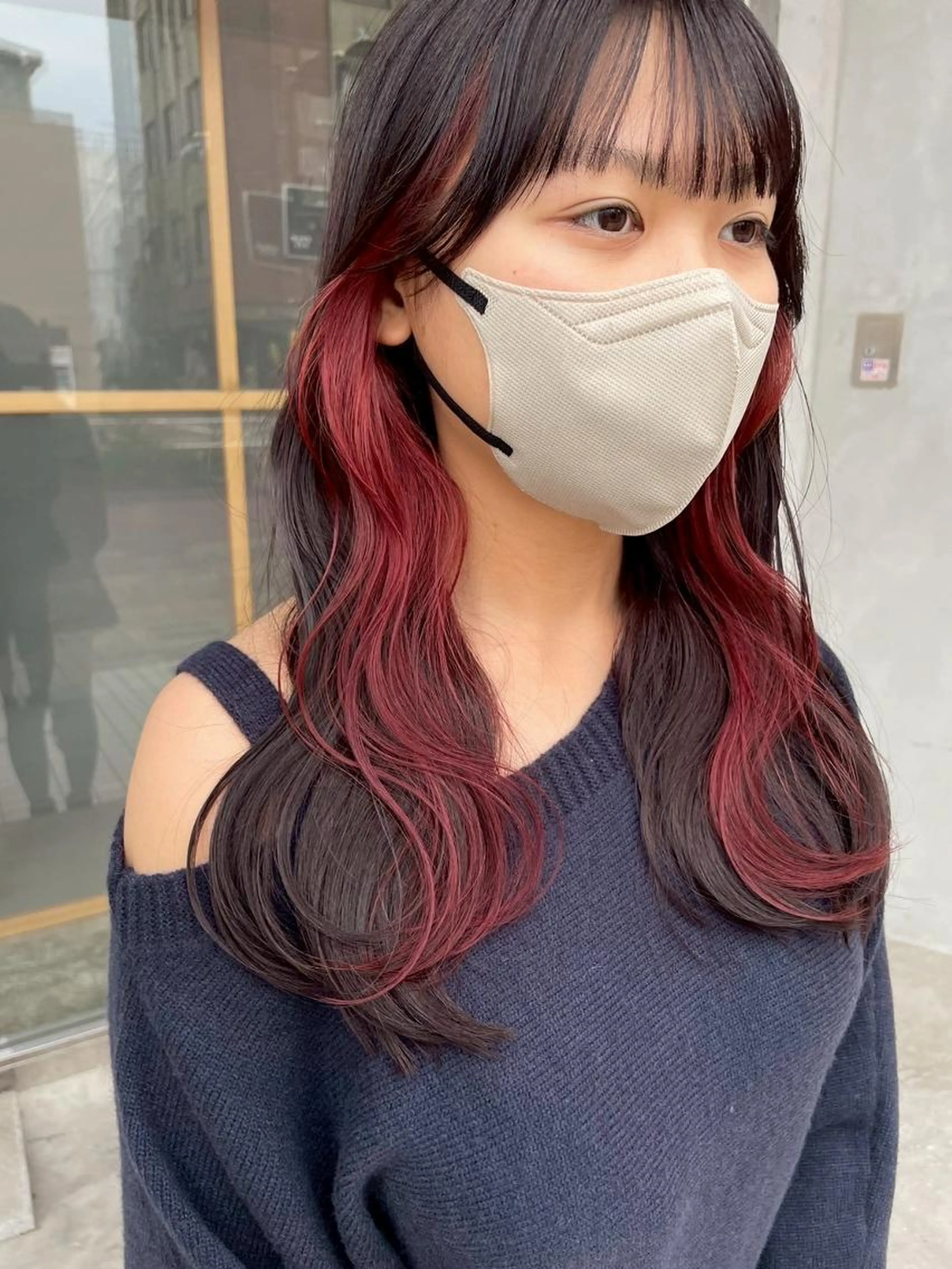 【🪻インナーカラー🪻】インナーブリーチ＋カット🤍（インナーブリーチ１回＋全体カラー）の写真