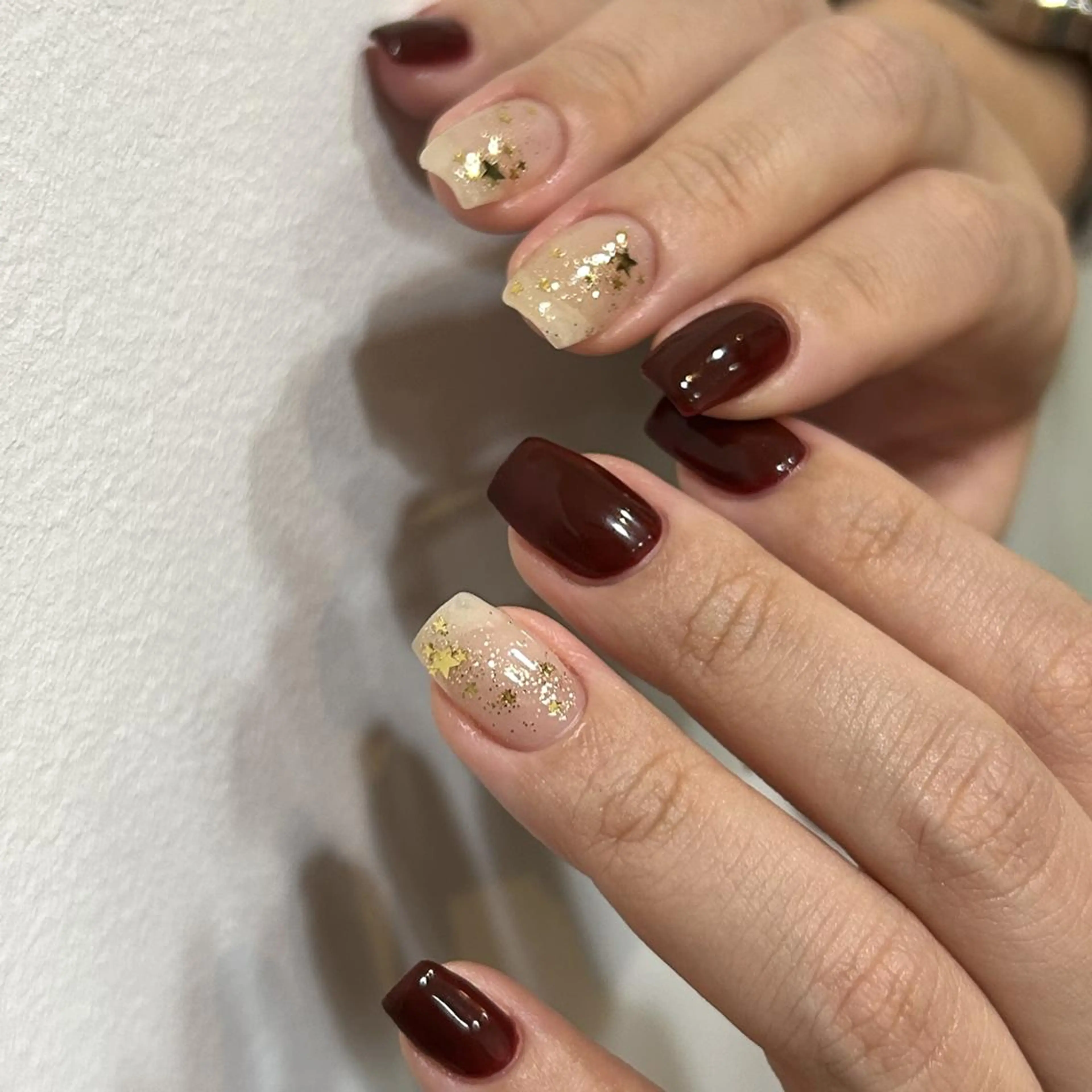 ネイル アートネイル シンプルネイル 冬ネイル ハンドネイル KAWAZOE KANONのネイルデザイン