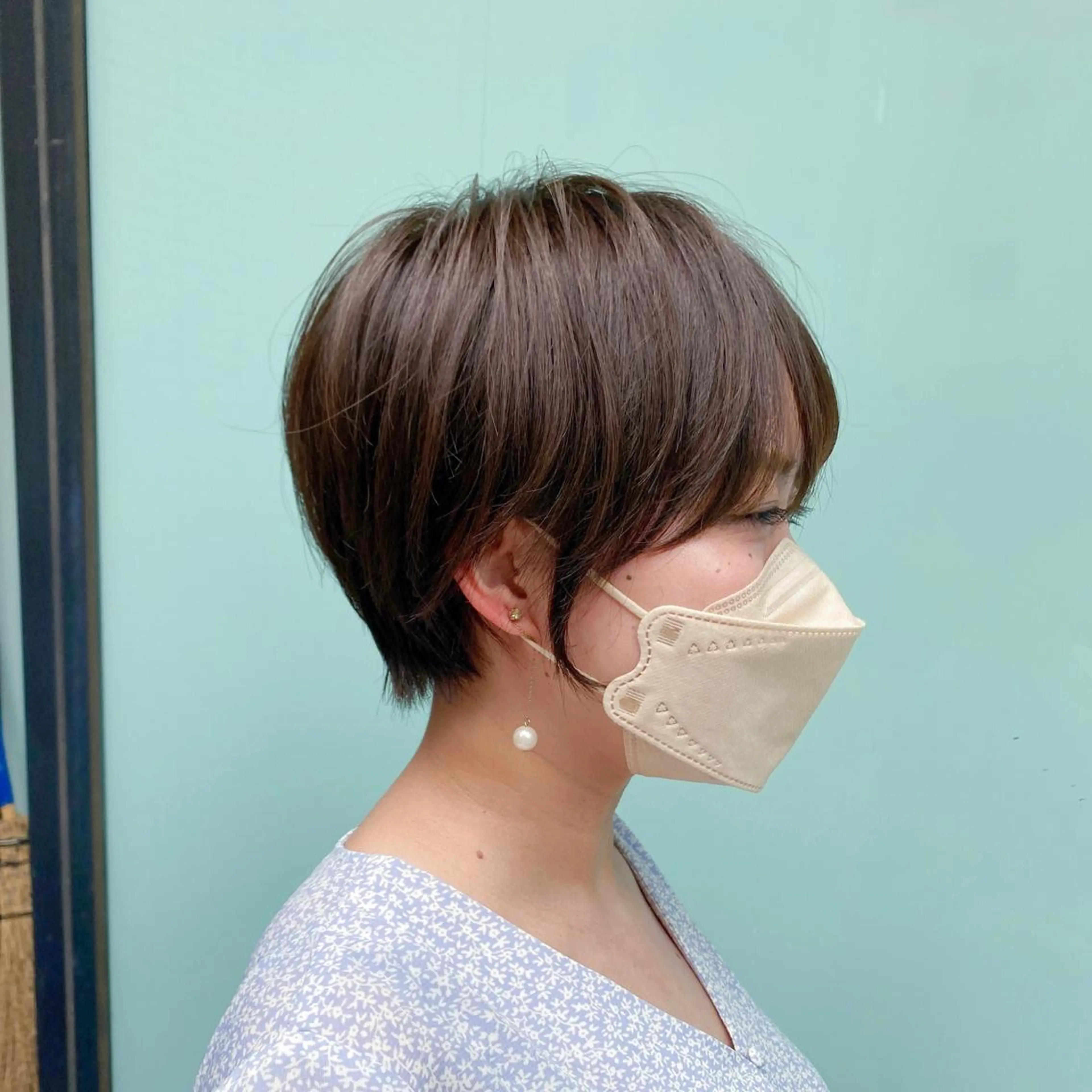 ショート カラー ヘアアレンジ ブルーカラー ブルージュ ショートヘア カット ヘアカラー ナカジ🌸ロブ/ボブ /前髪🌸のヘアスタイル