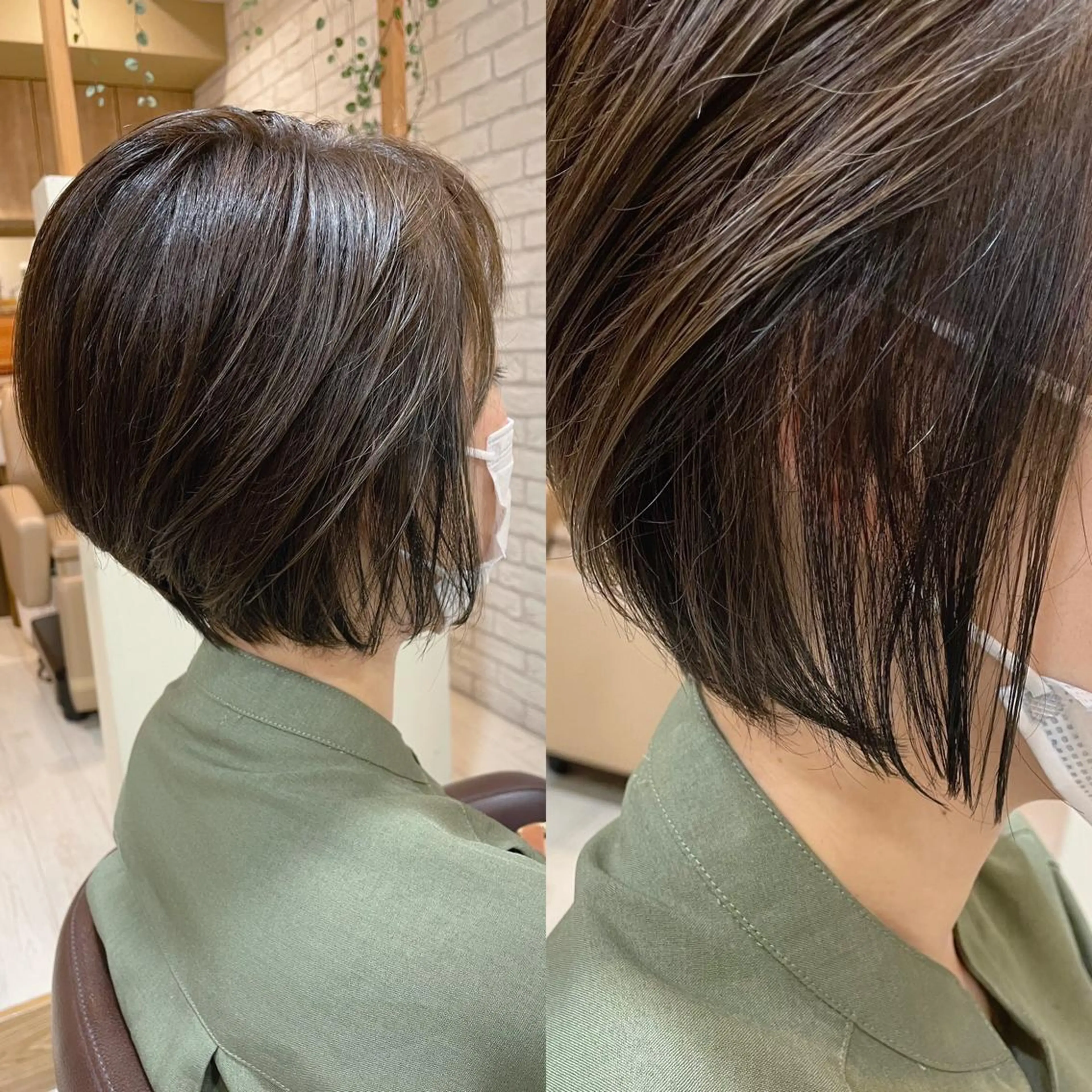 ショート カラー ショートボブ ブリーチ インナーカラー ブリーチなしカラー ボブ カット ヘアカラー トリートメント 銀座🌈ケアカラー/ ヘッドスパ /清水のヘアスタイル