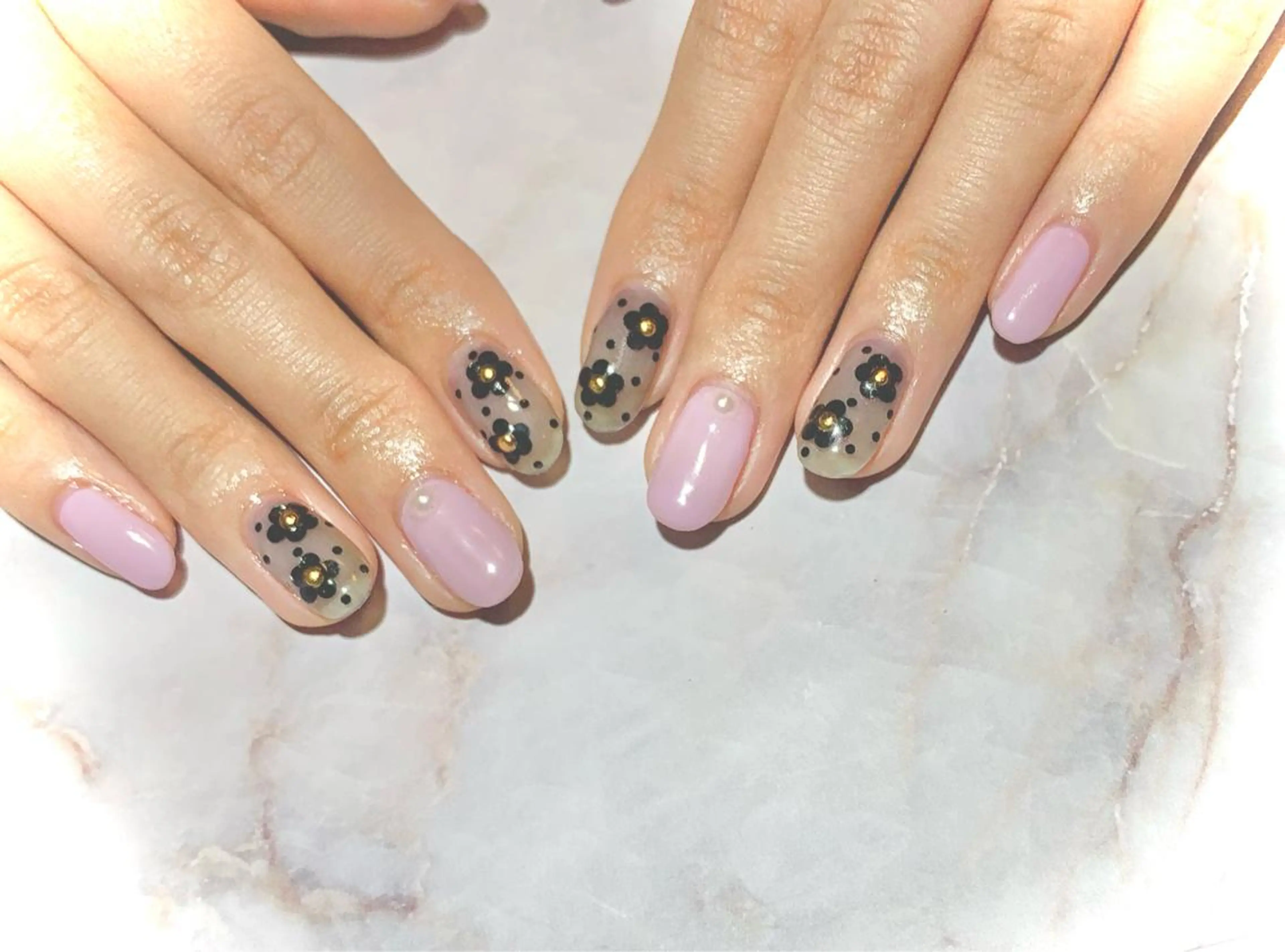 ネイル 入学式 フラワーネイル 卒業式 ワンカラーネイル ピンク Nail Salon　Ｋのネイルデザイン