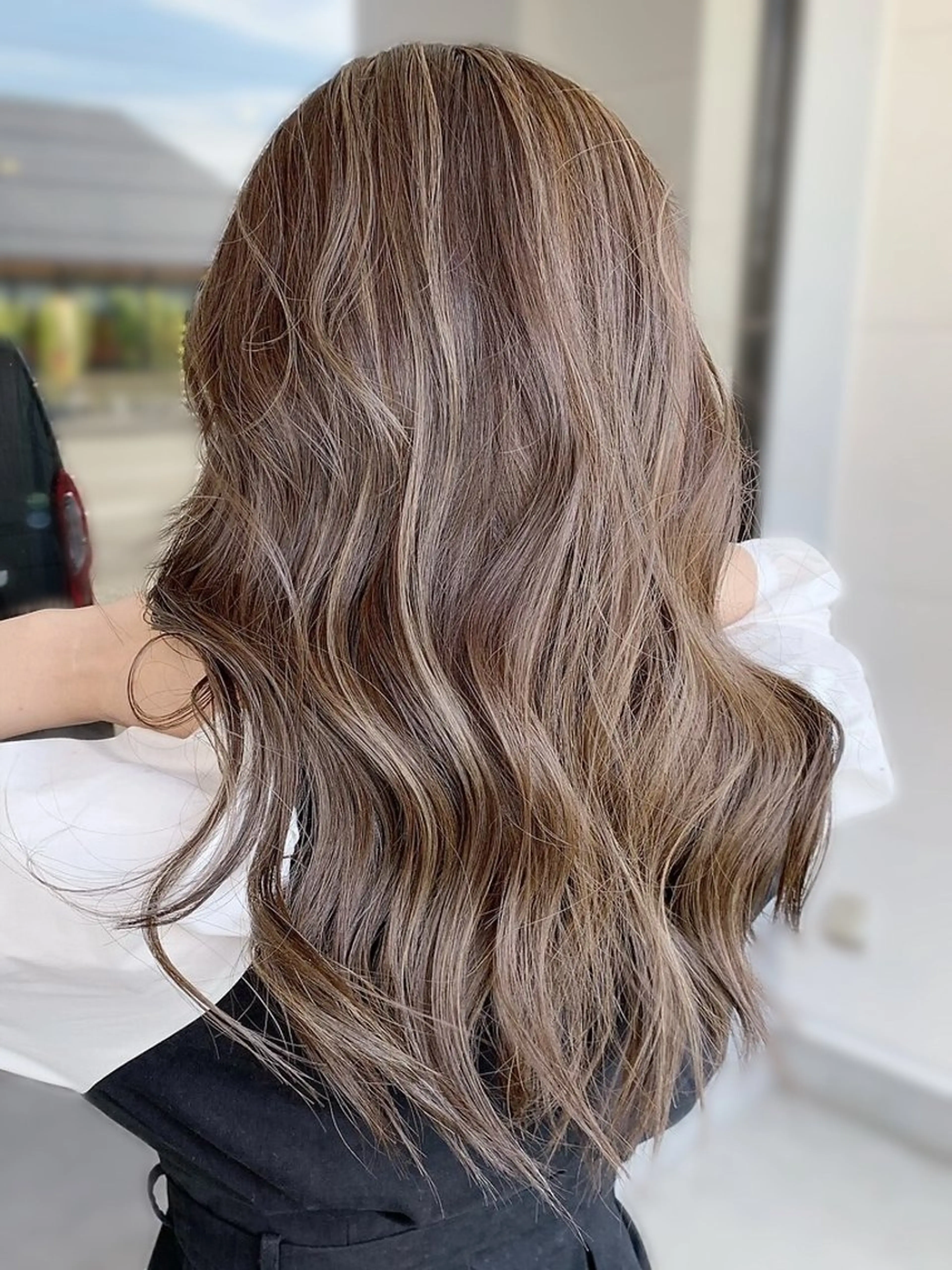セミロング カラー 透明感カラー デザインカラー 外国人風カラー 山下 渉のヘアスタイル