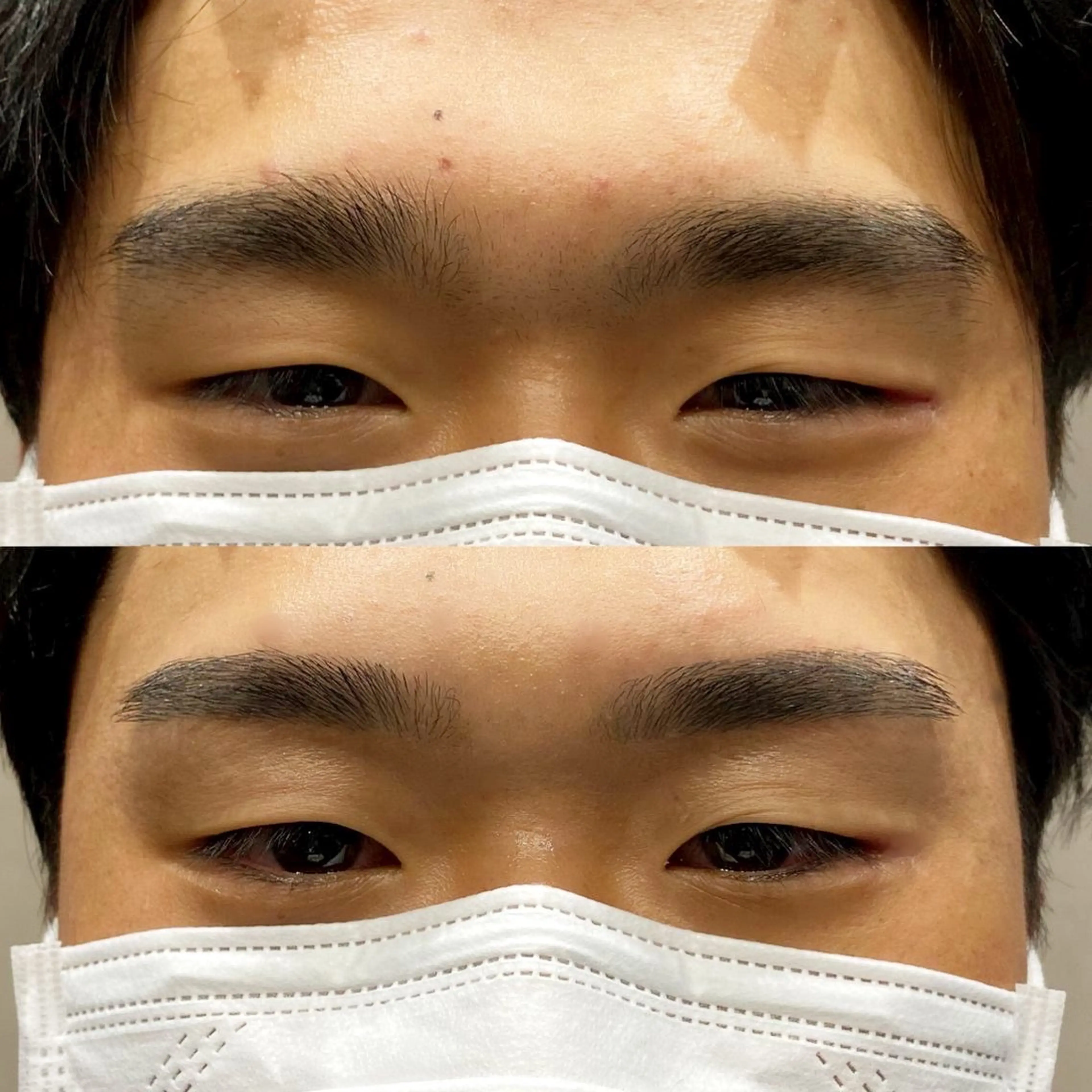 アイブロウ ワックス脱毛 眉カット 堺 健人のヘアスタイル
