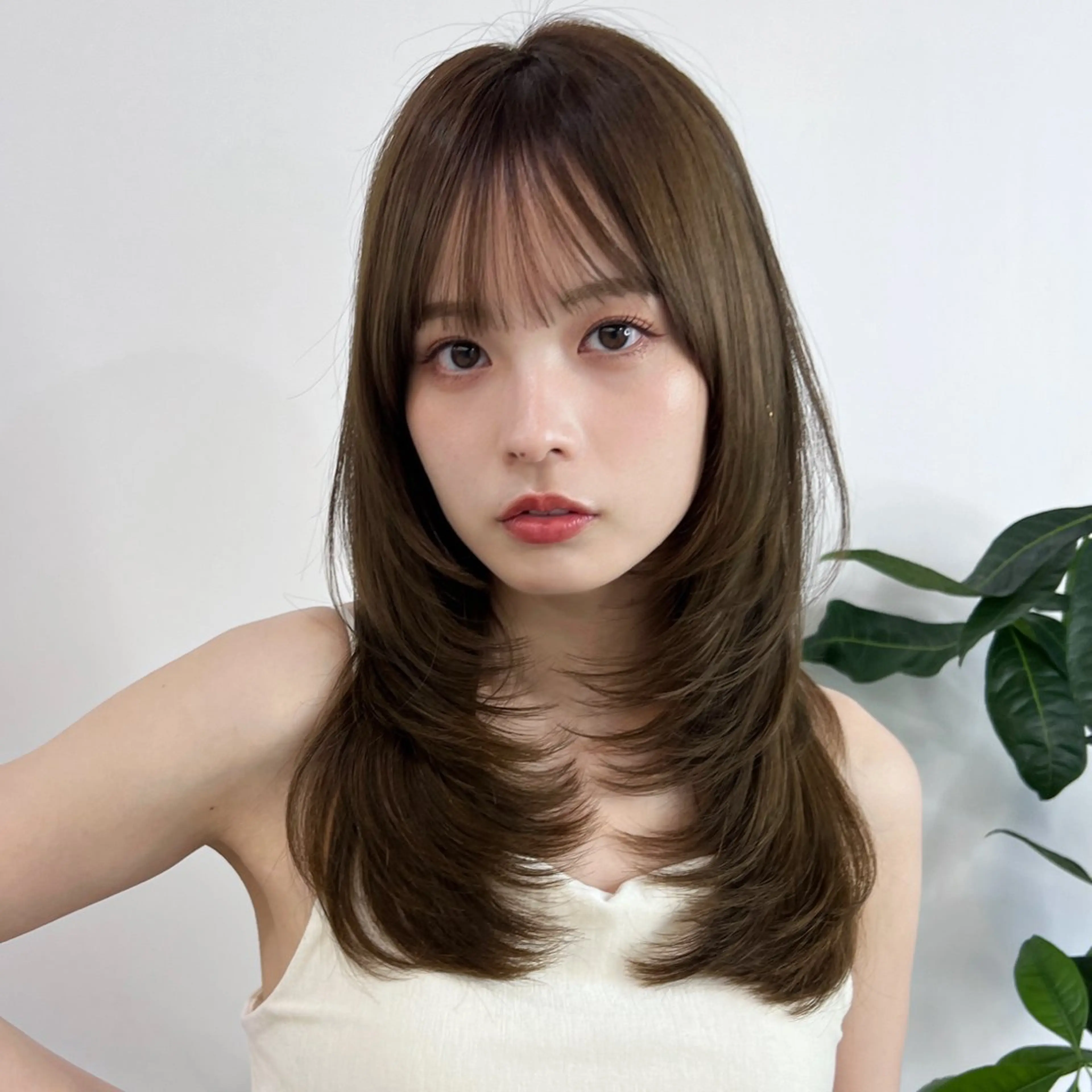 ロング カラー 髪質改善 カット ヘアカラー トリートメント 韓国レイヤー×透明感 髪質改善　武田涼のヘアスタイル
