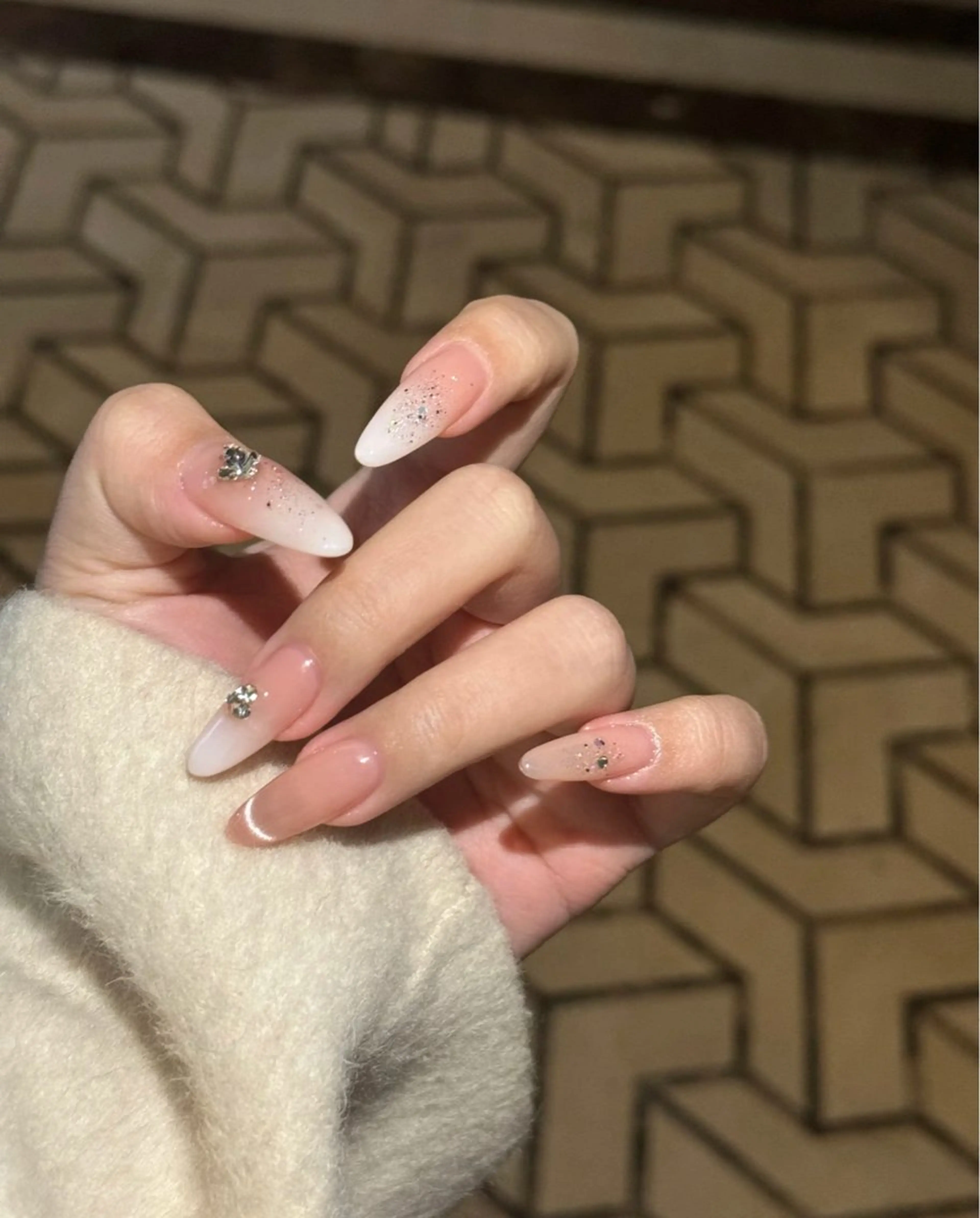 定額ネイル💅メニュー写真デザイン＋チップ長さだ10本★初回ジェルオフ込  2の写真