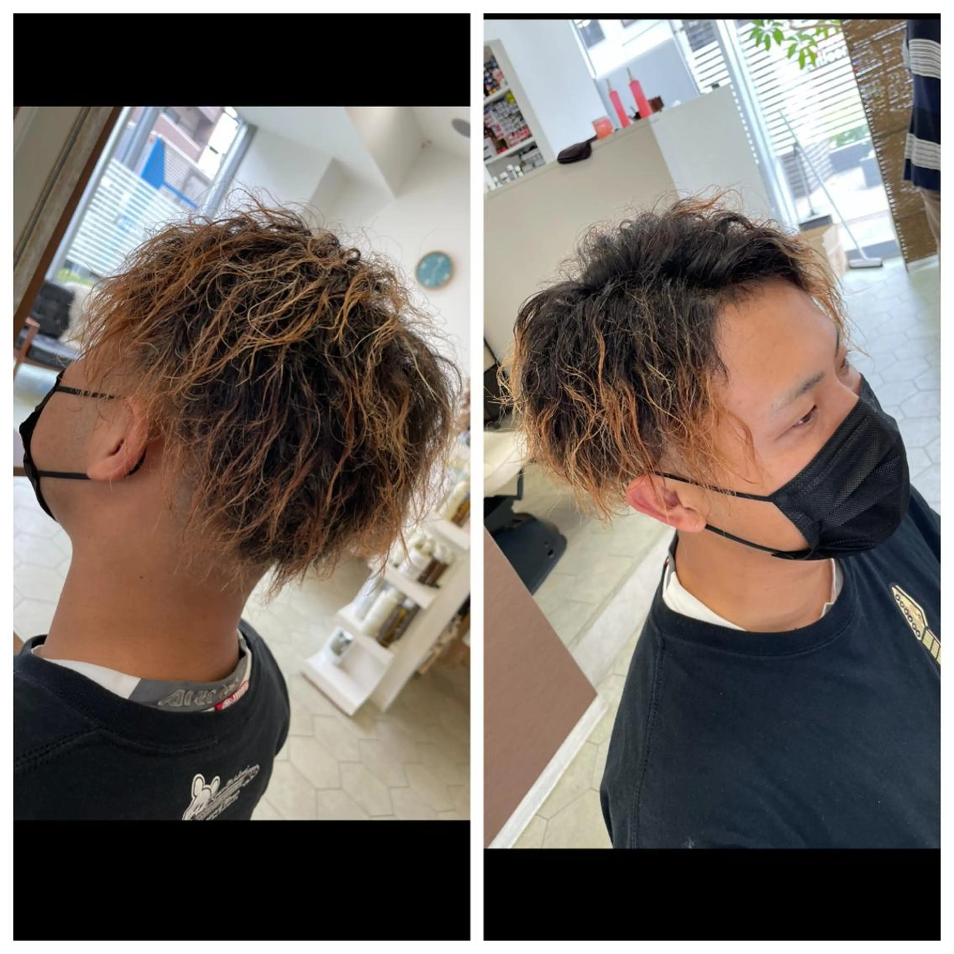 ショート パーマ メンズ 刈り上げ カット パーマ ヘアセット share salon　SCENA所属・堤太志 メンズパーマ特化のヘアスタイル