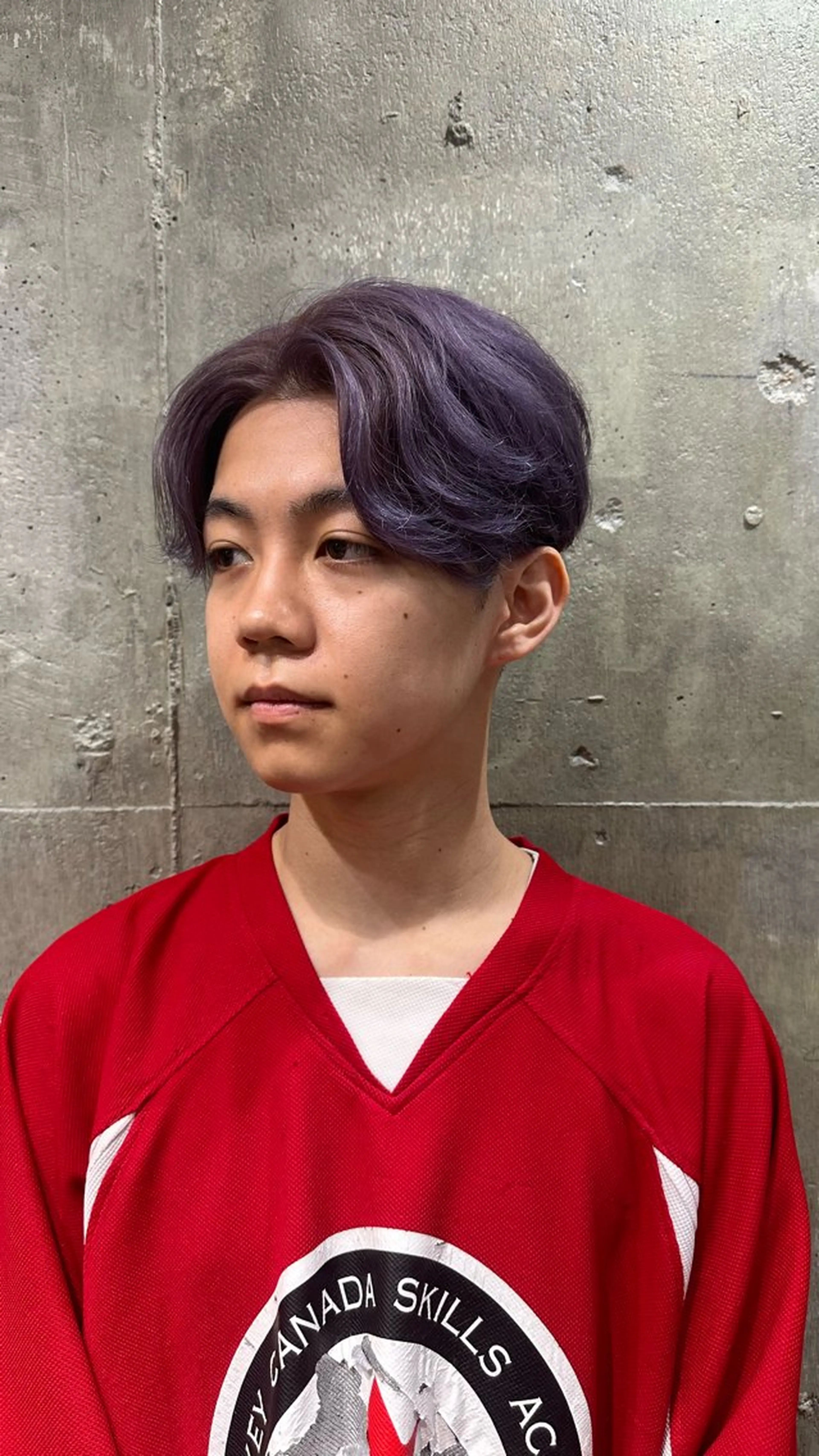 ショート カラー メンズ メンズブリーチ ブリーチ ラベンダーカラー パープルカラー メンズサロン alfRed白井のヘアスタイル