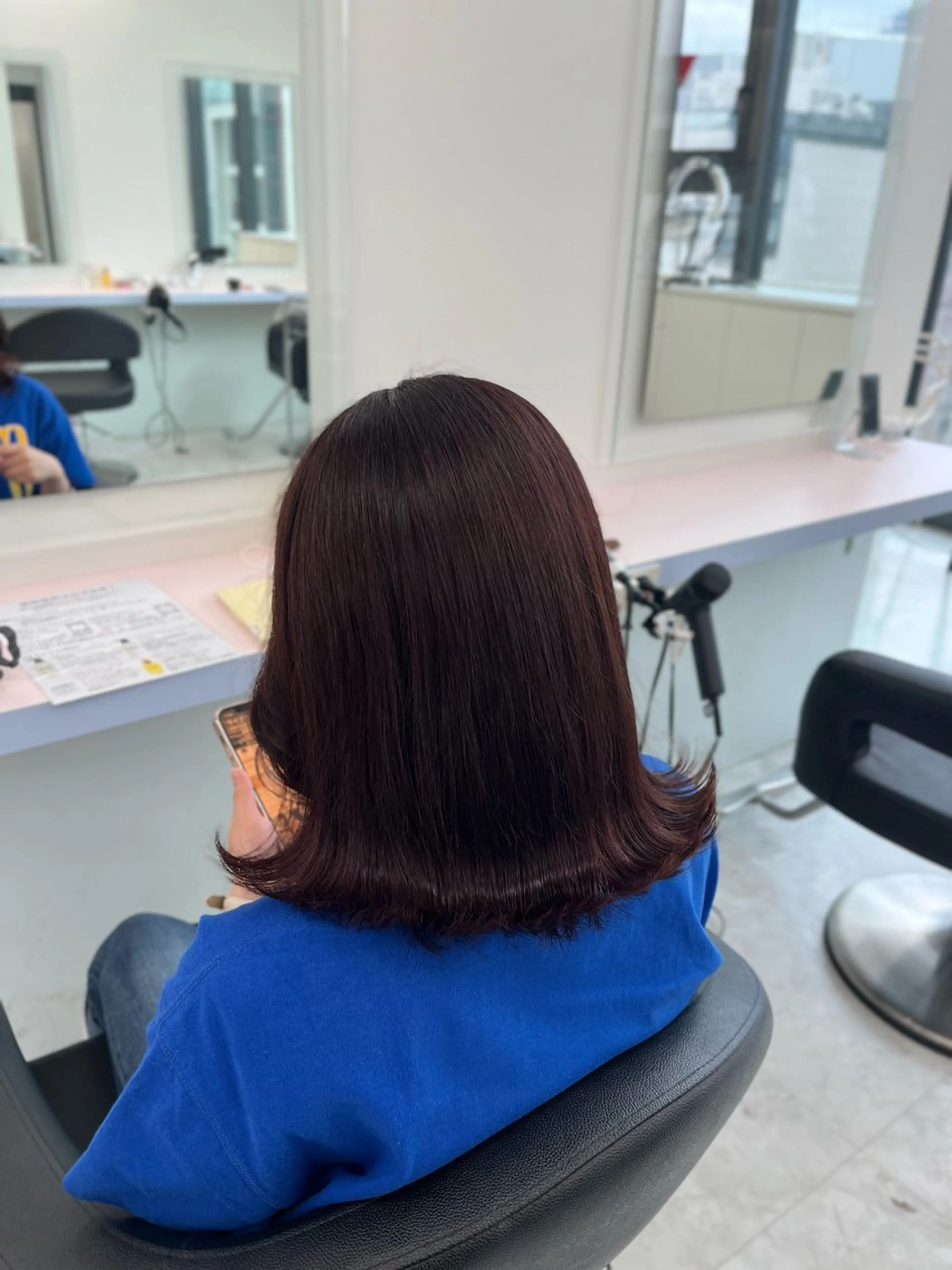 ミディアム ピンクブラウン ヘアカラー トリートメント 🤍赤みなしカラー 🤍saaka🤍のヘアスタイル
